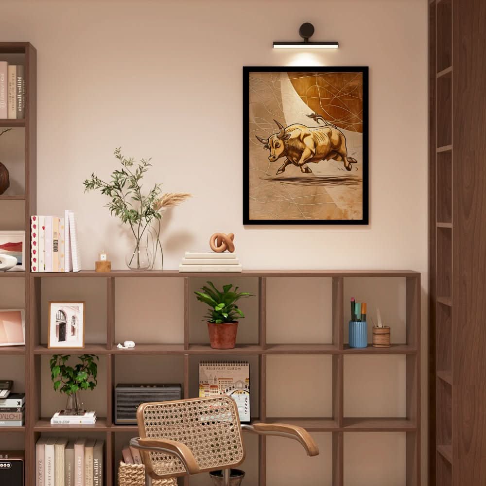 Financial Titan - Brown Wall Art for Home Office