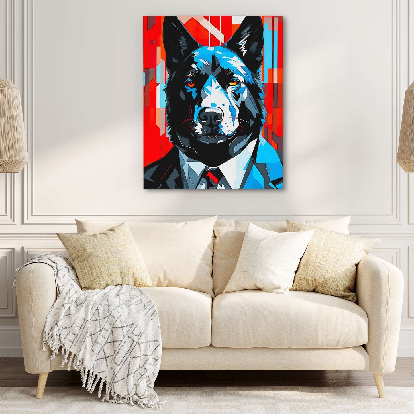 Financial Wolf - Pop Art Wall Art Print