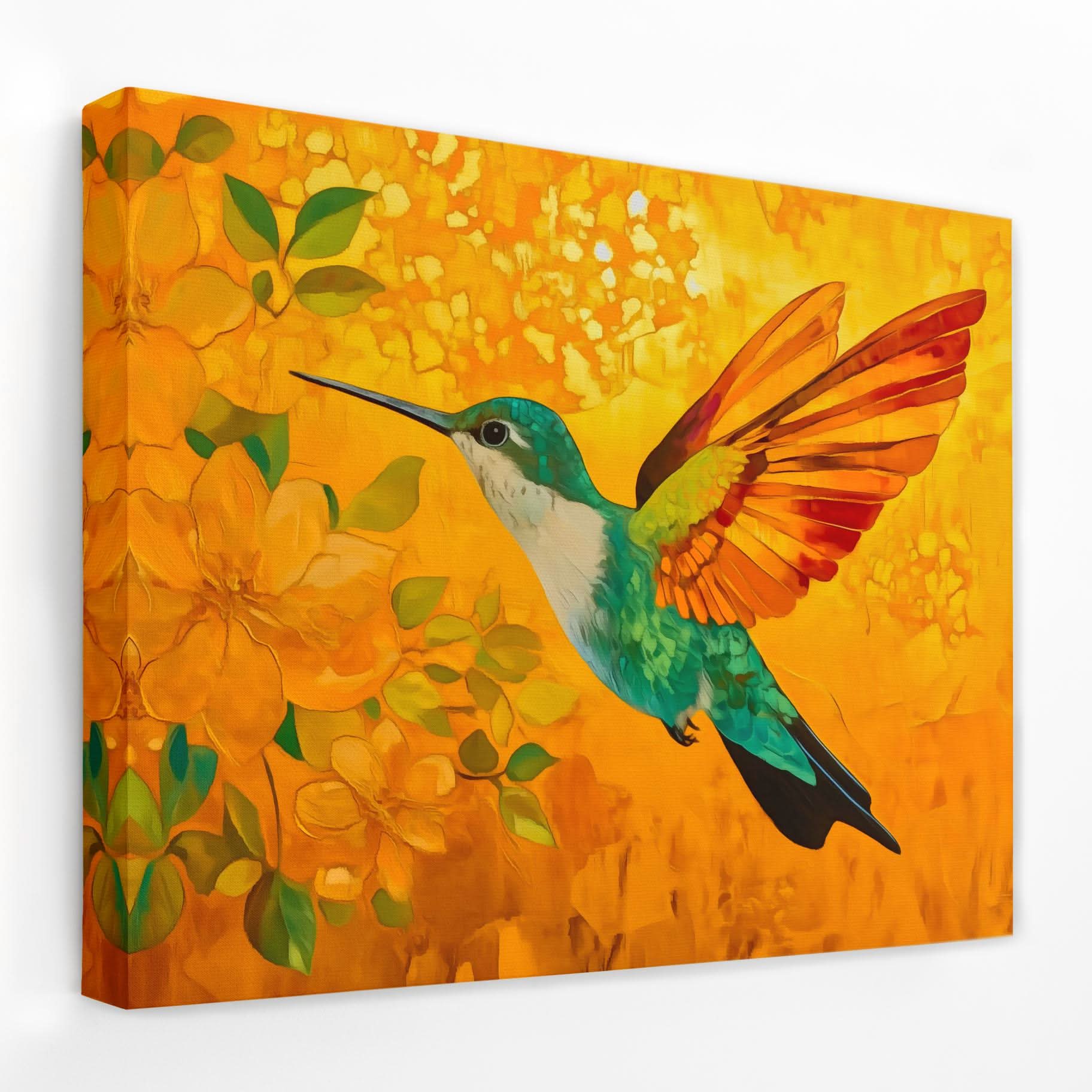 Fireflight Hummer - Bird Canvas Wall Art