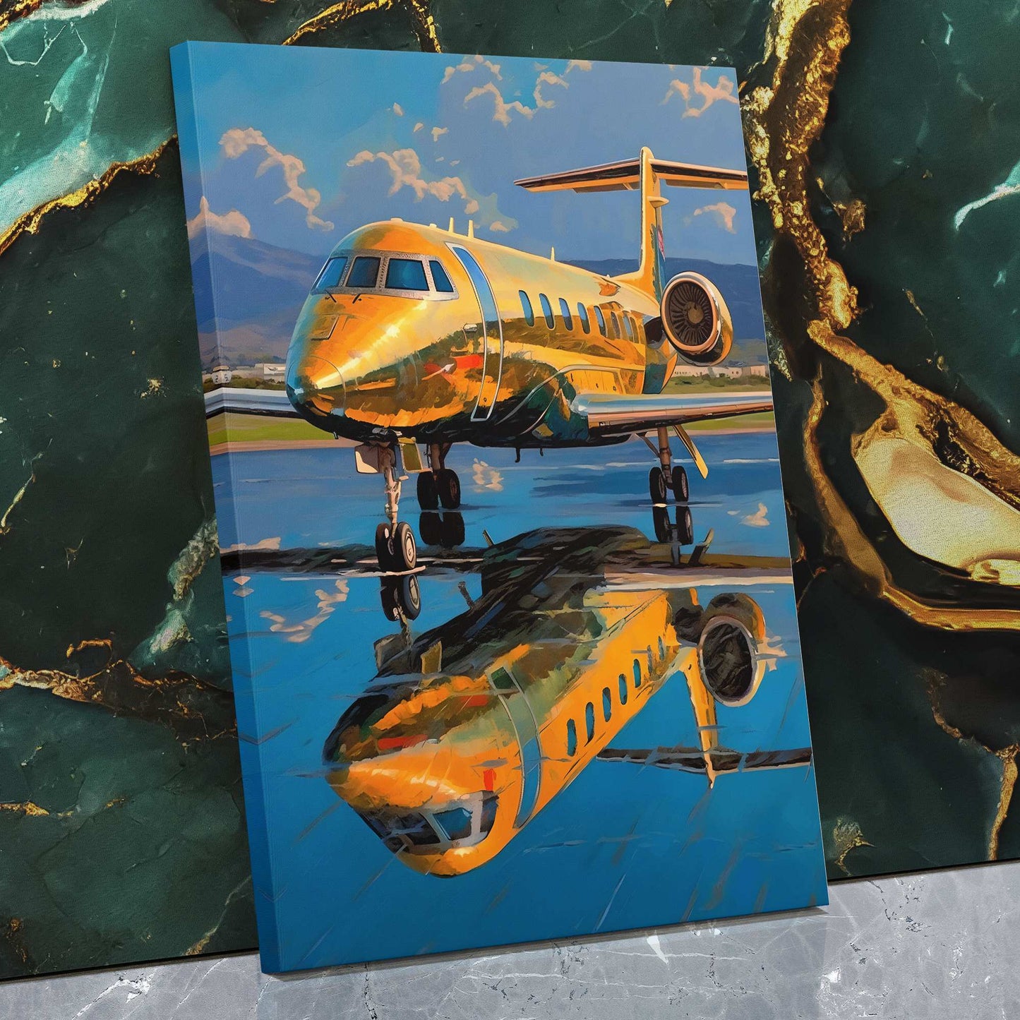First Class Flight - Oversized Airplane Canvas Wall Art