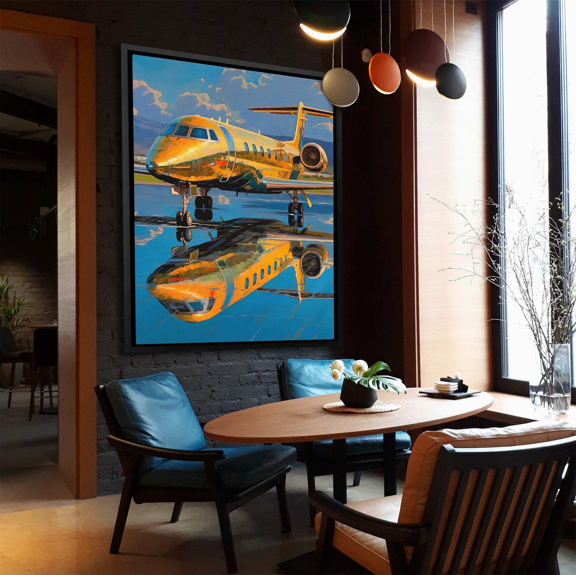 First Class Flight - Jet Wall Art in Black Frame