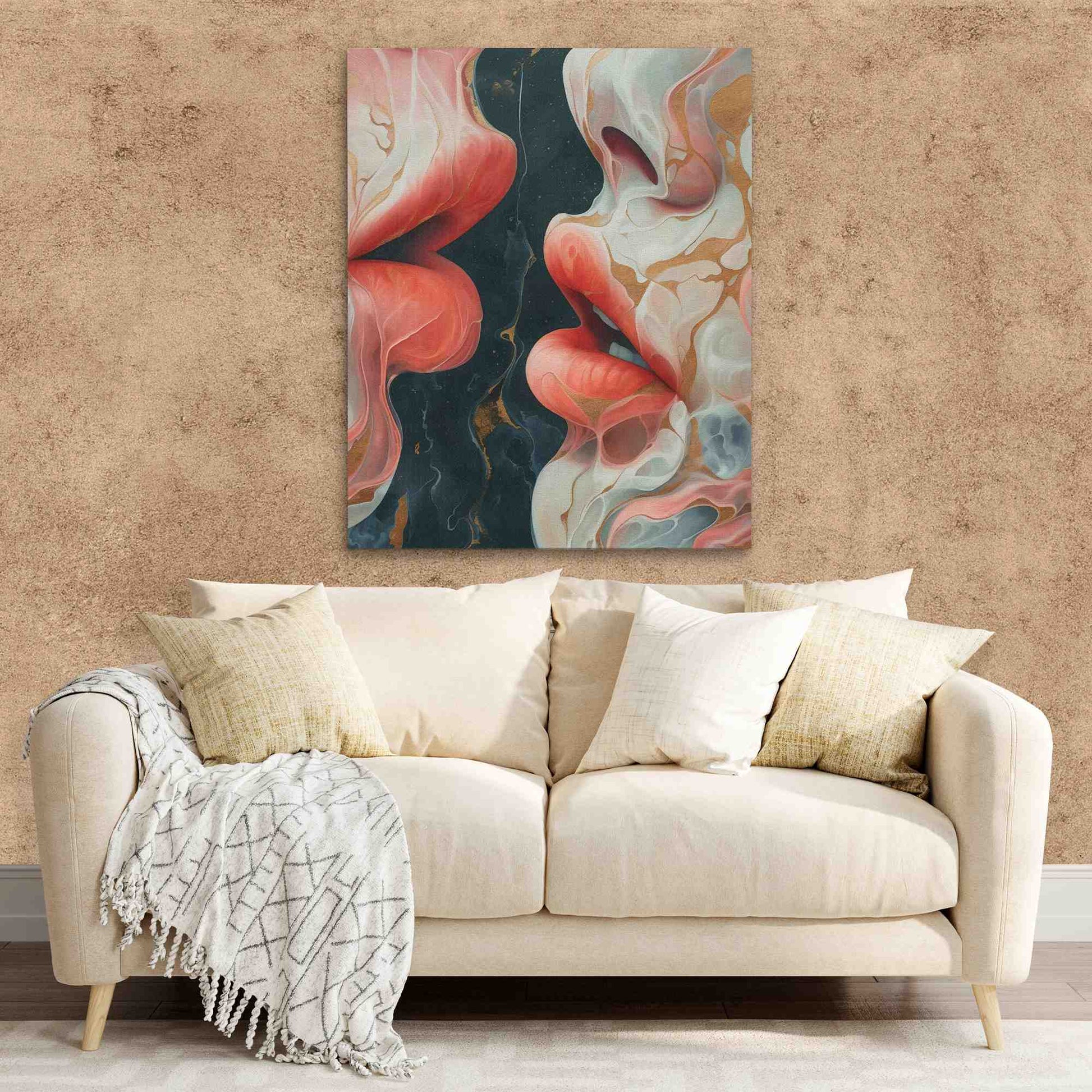 First Kiss - Large Canvas Print