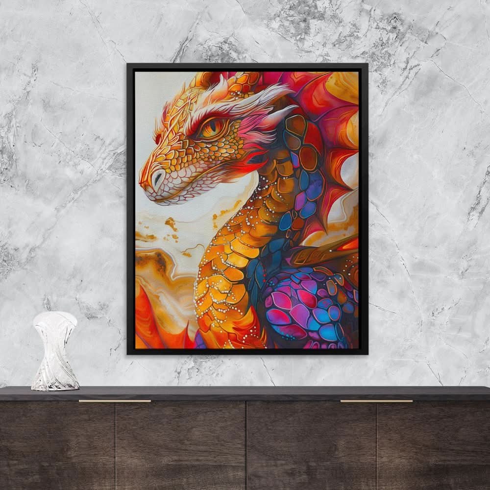 Flaming Dragon - Dragon Art