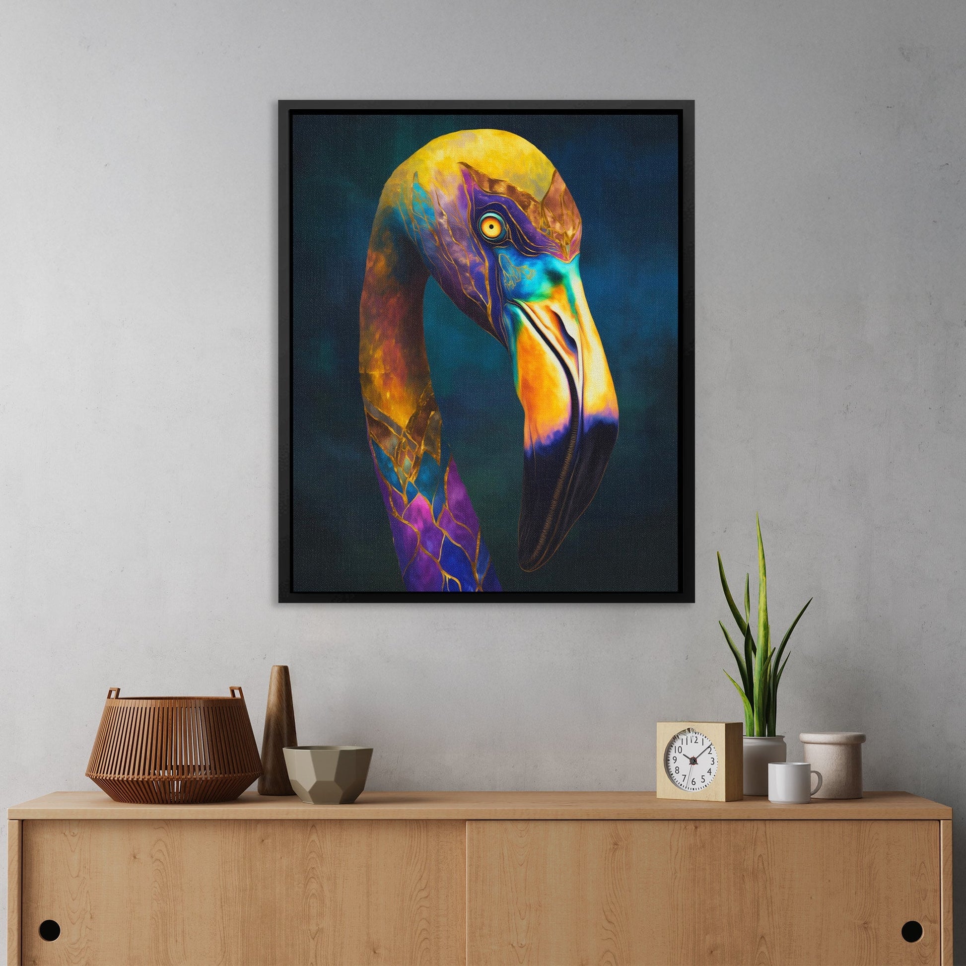 Flamingo Cosmic Plumage - Luxury Wall Art