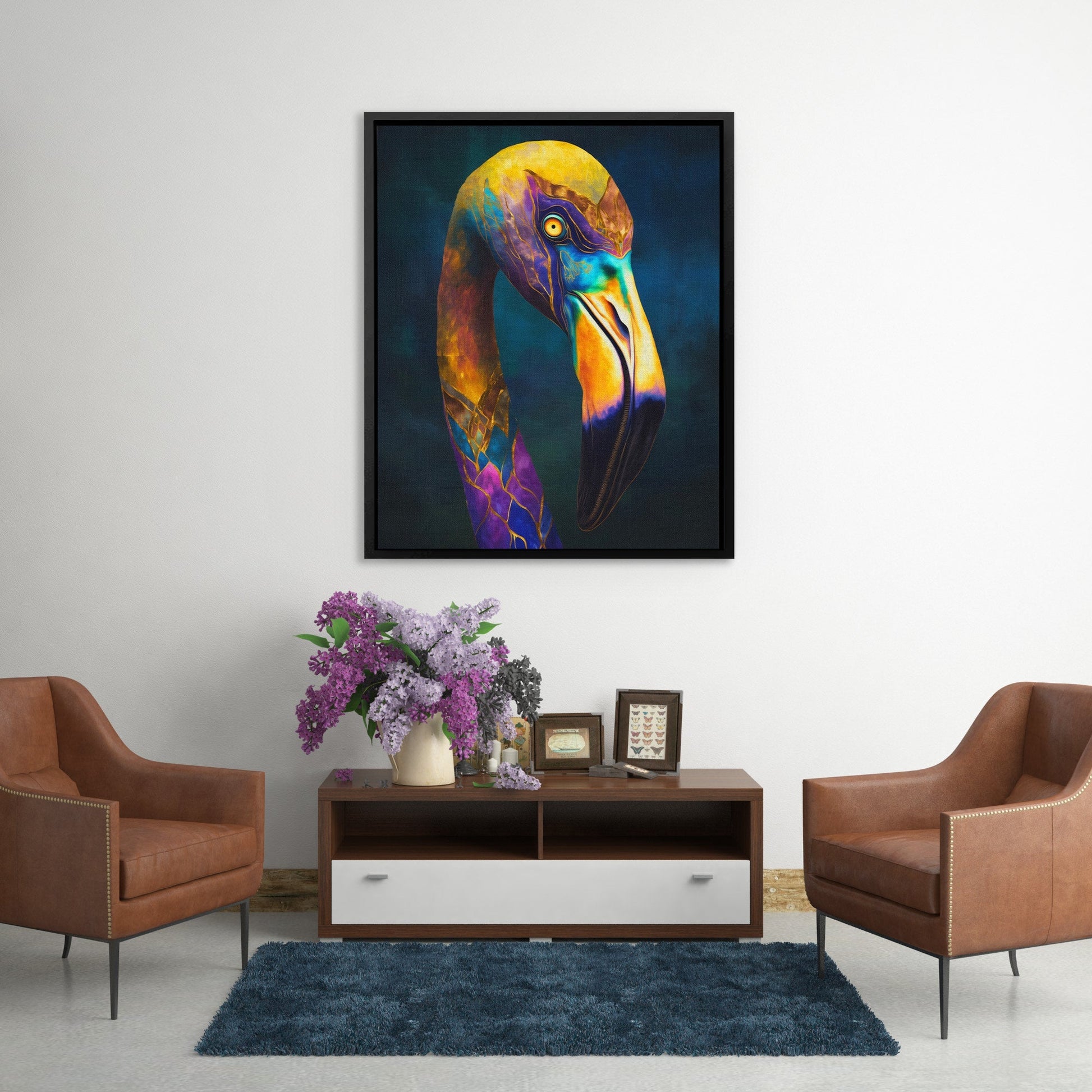 Flamingo Cosmic Plumage - Luxury Wall Art