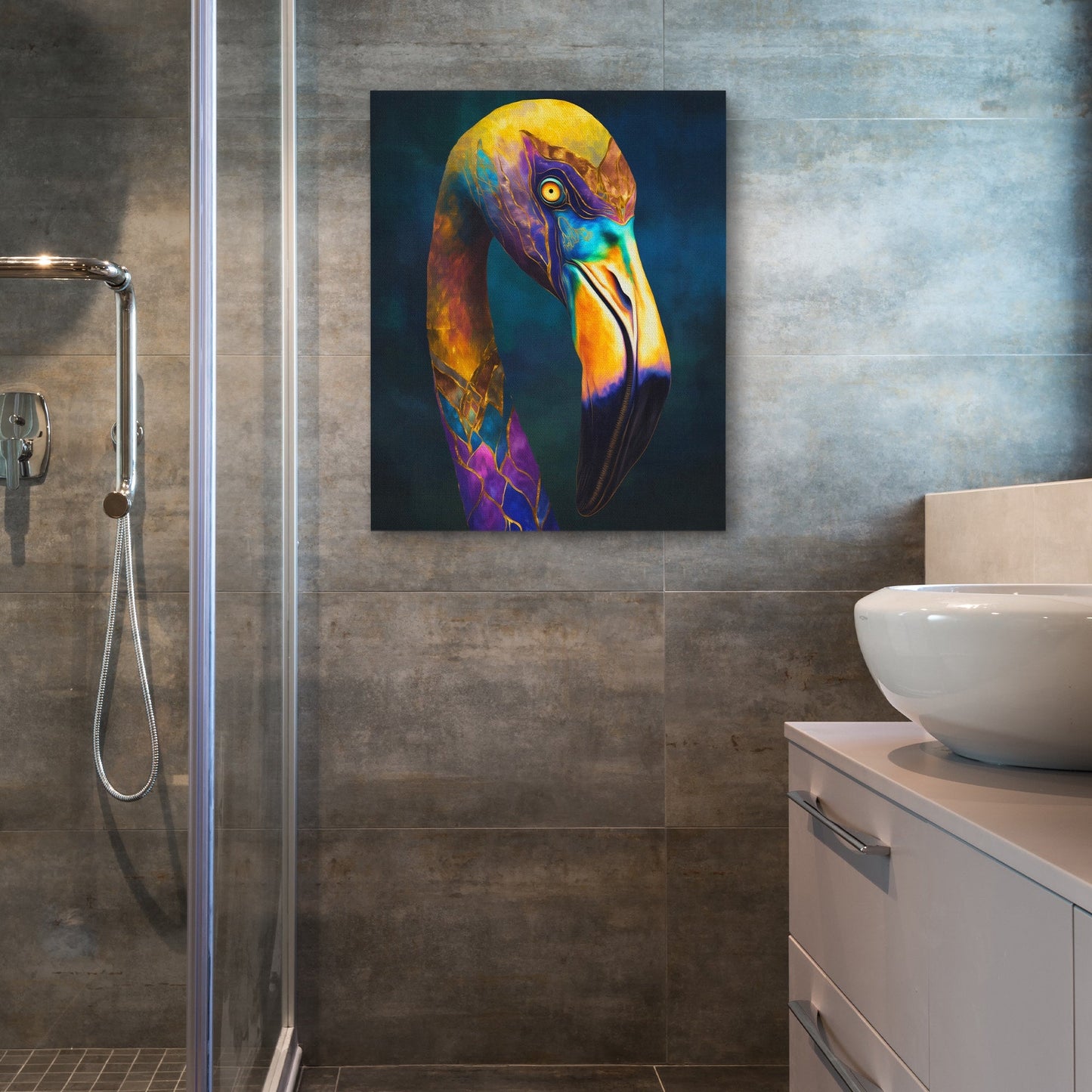 Flamingo Cosmic Plumage - Luxury Wall Art