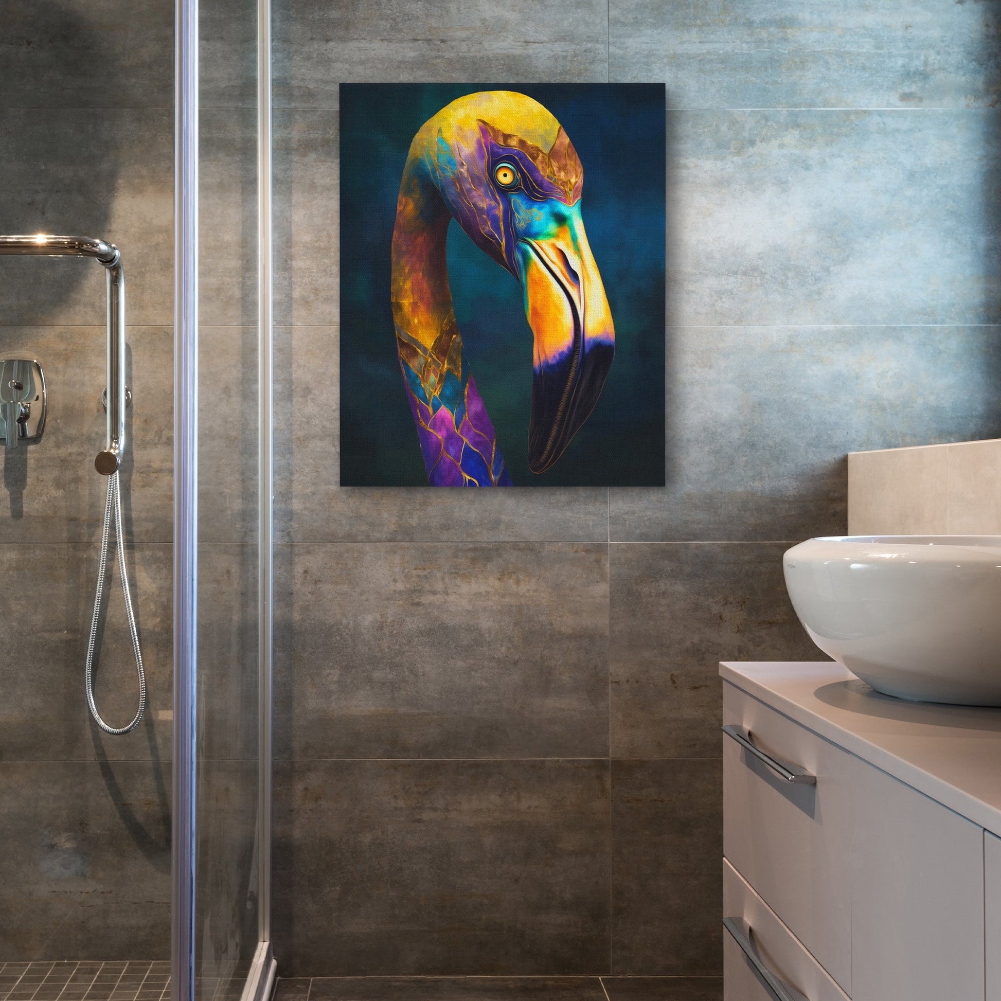 Flamingo Cosmic Plumage - Luxury Wall Art