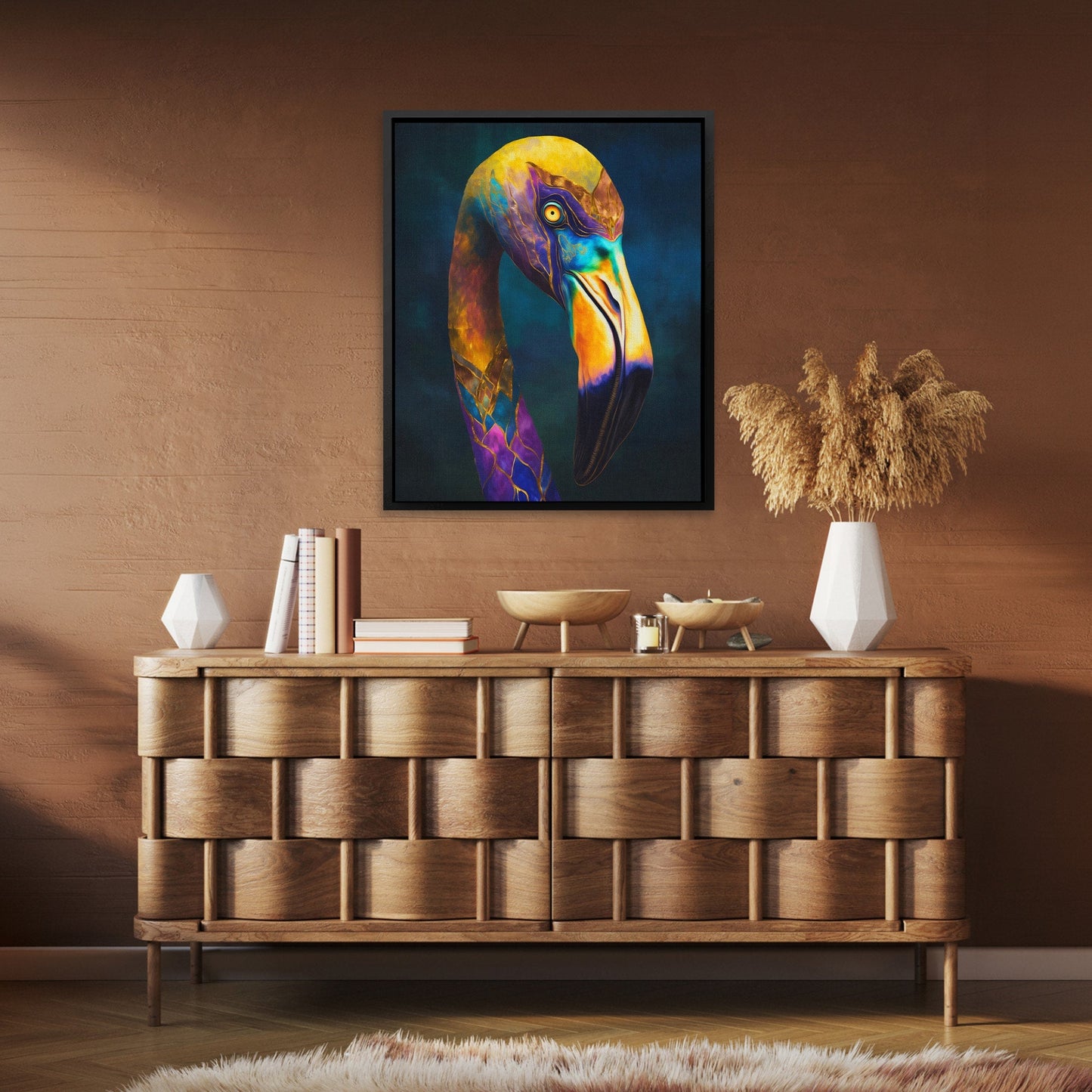 Flamingo Cosmic Plumage - Luxury Wall Art