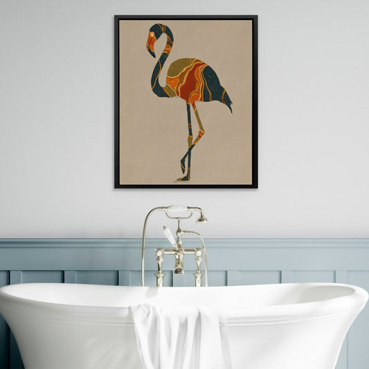 Flamingo Marble Dreams - Luxury Wall Art