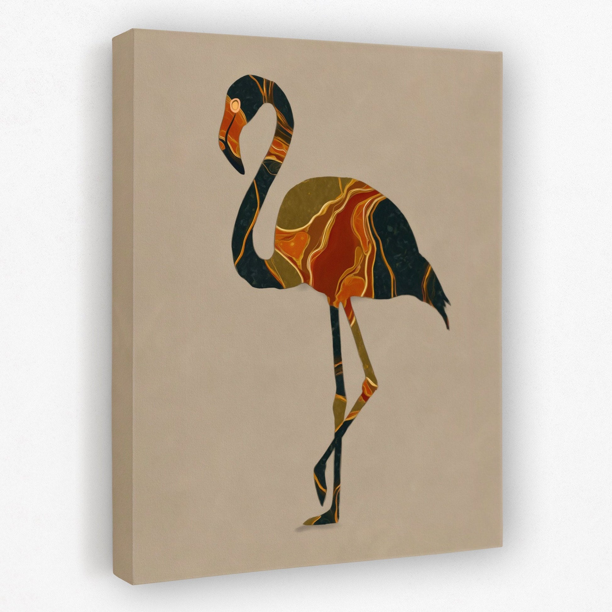 Flamingo Marble Dreams - Luxury Wall Art