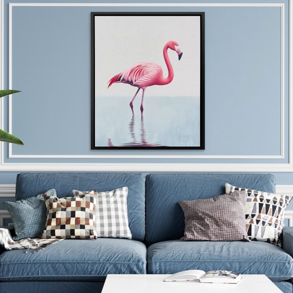 Flamingo Mirage - Pink Coastal Canvas Print