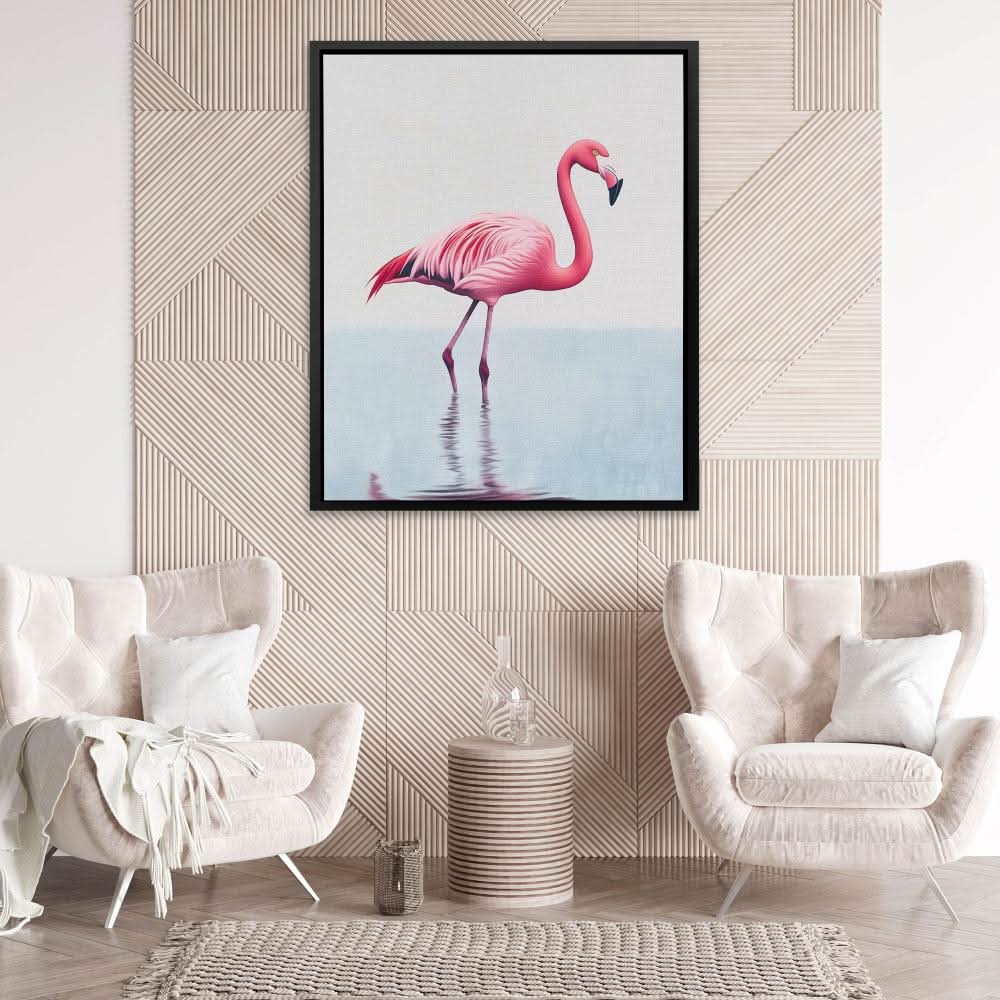 Flamingo Mirage - Bird Art for Bedroom