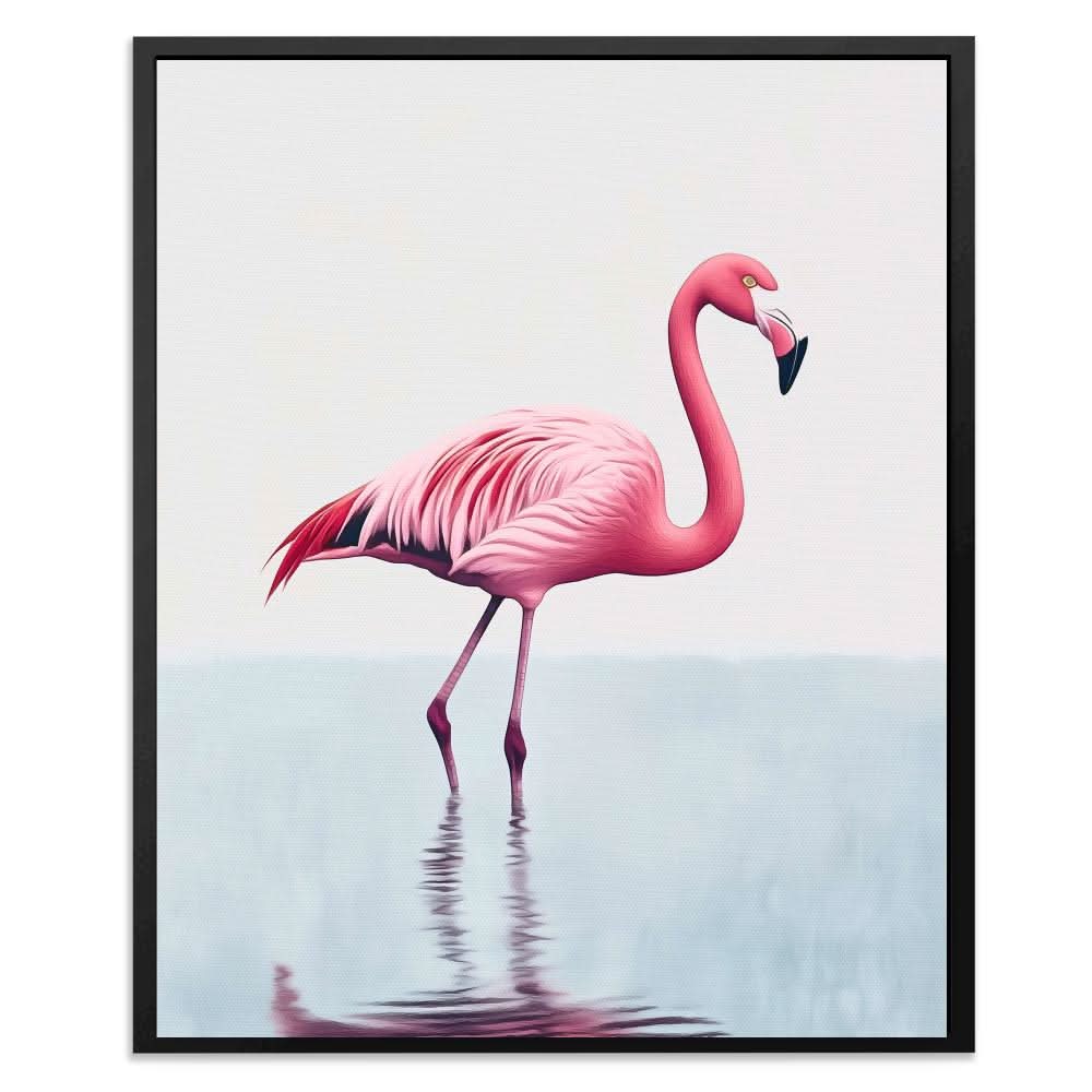 Flamingo Mirage - Pink Canvas Wall Art