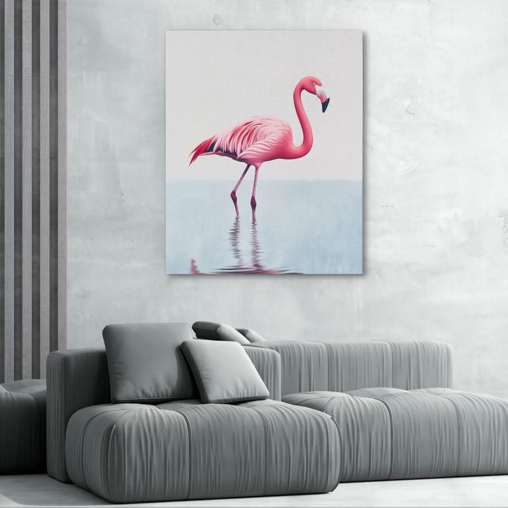Flamingo Mirage - Pink Wall Art for Lounge
