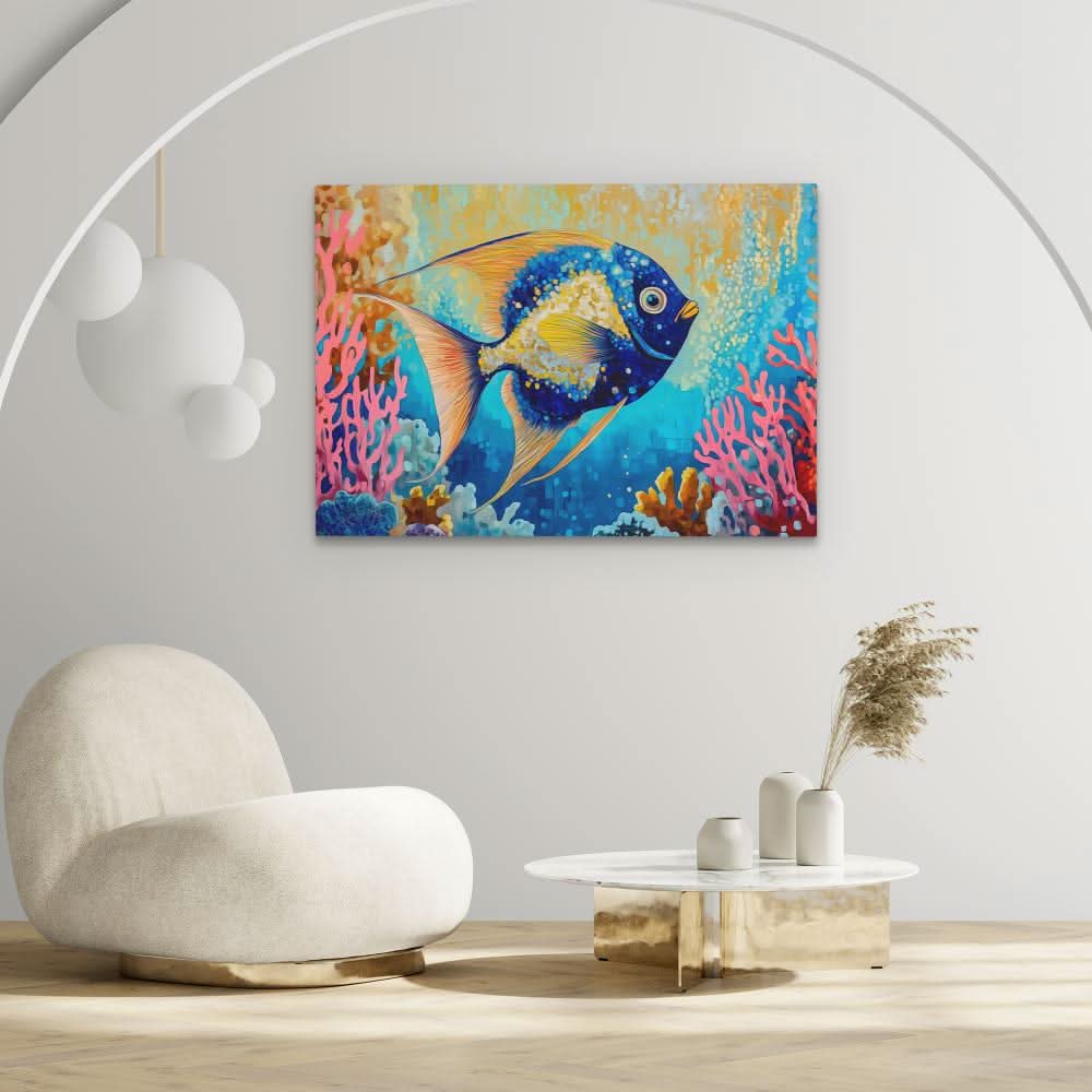 Flashy Fish - Wall Art in Black Frame