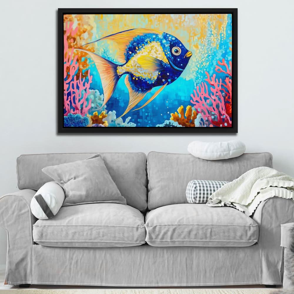 Flashy Fish - Colorful Coastal Canvas Print