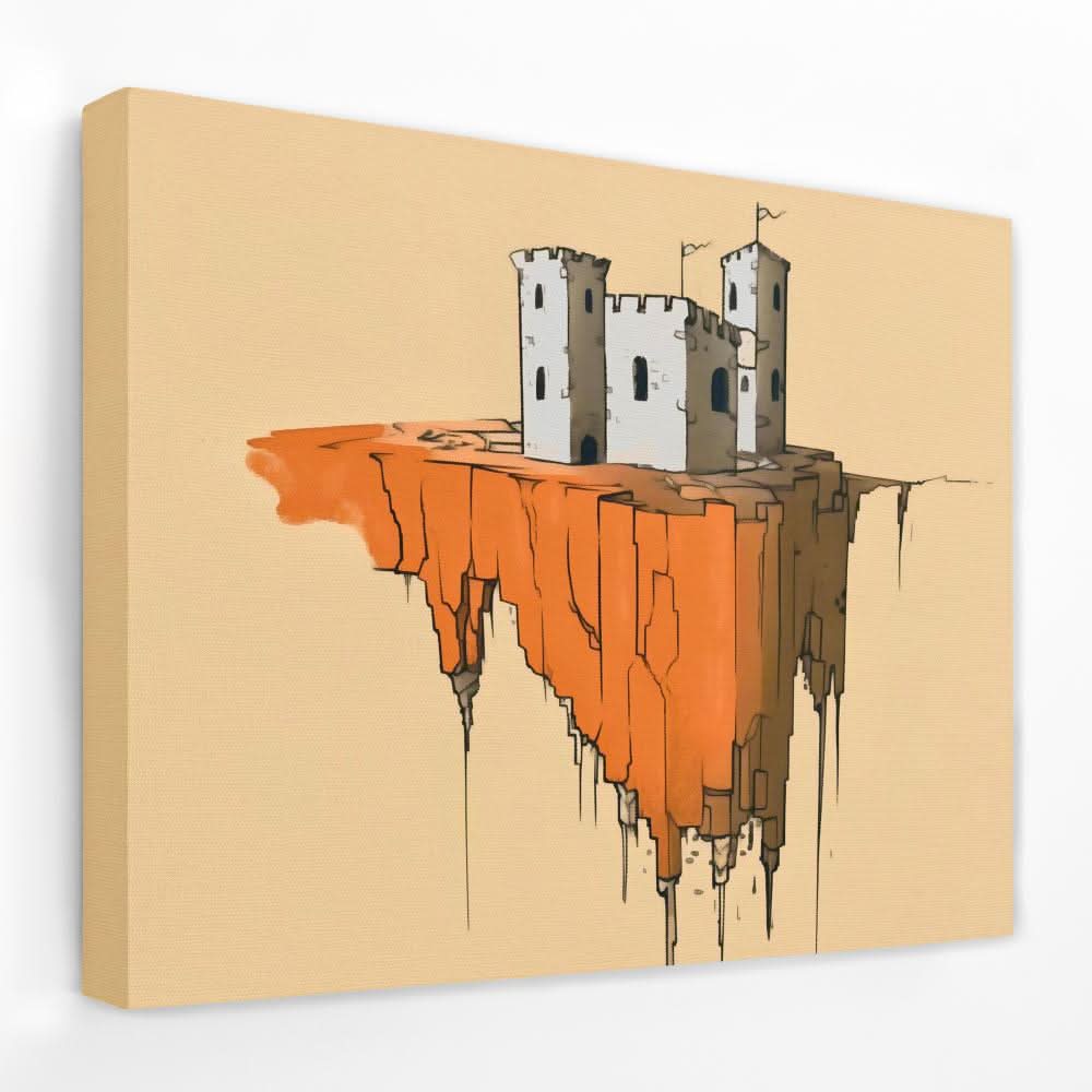 Floating Castle - Castle Canvas Wall Art