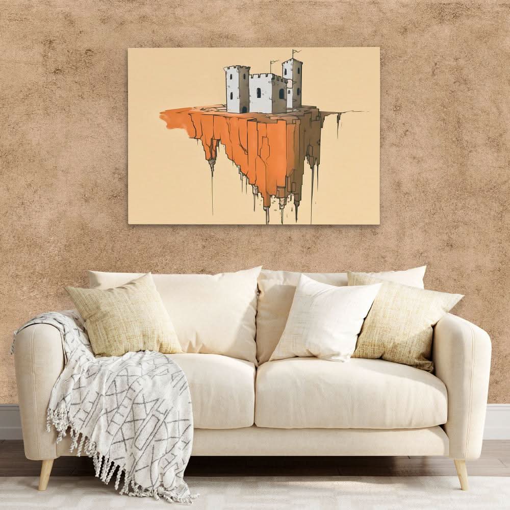 Floating Castle - Large Fantasy Canvas Print