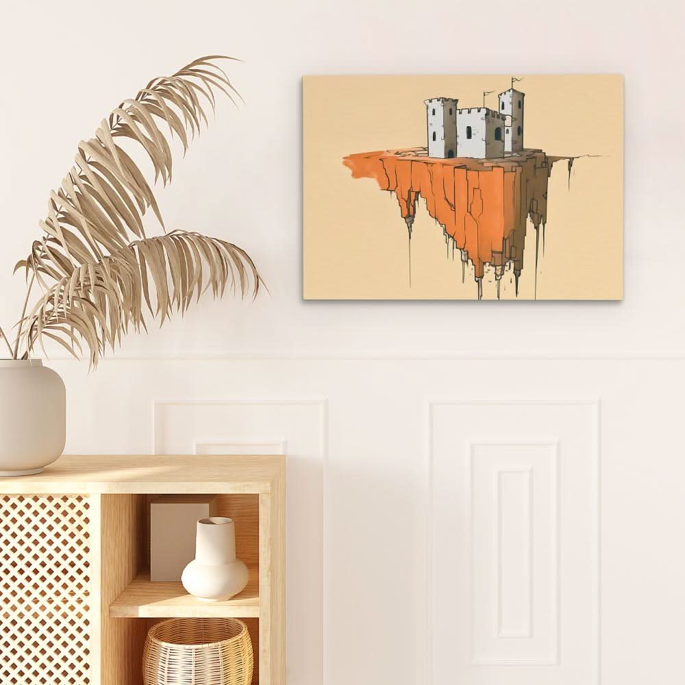 Floating Castle - Castle Art for Bathroom