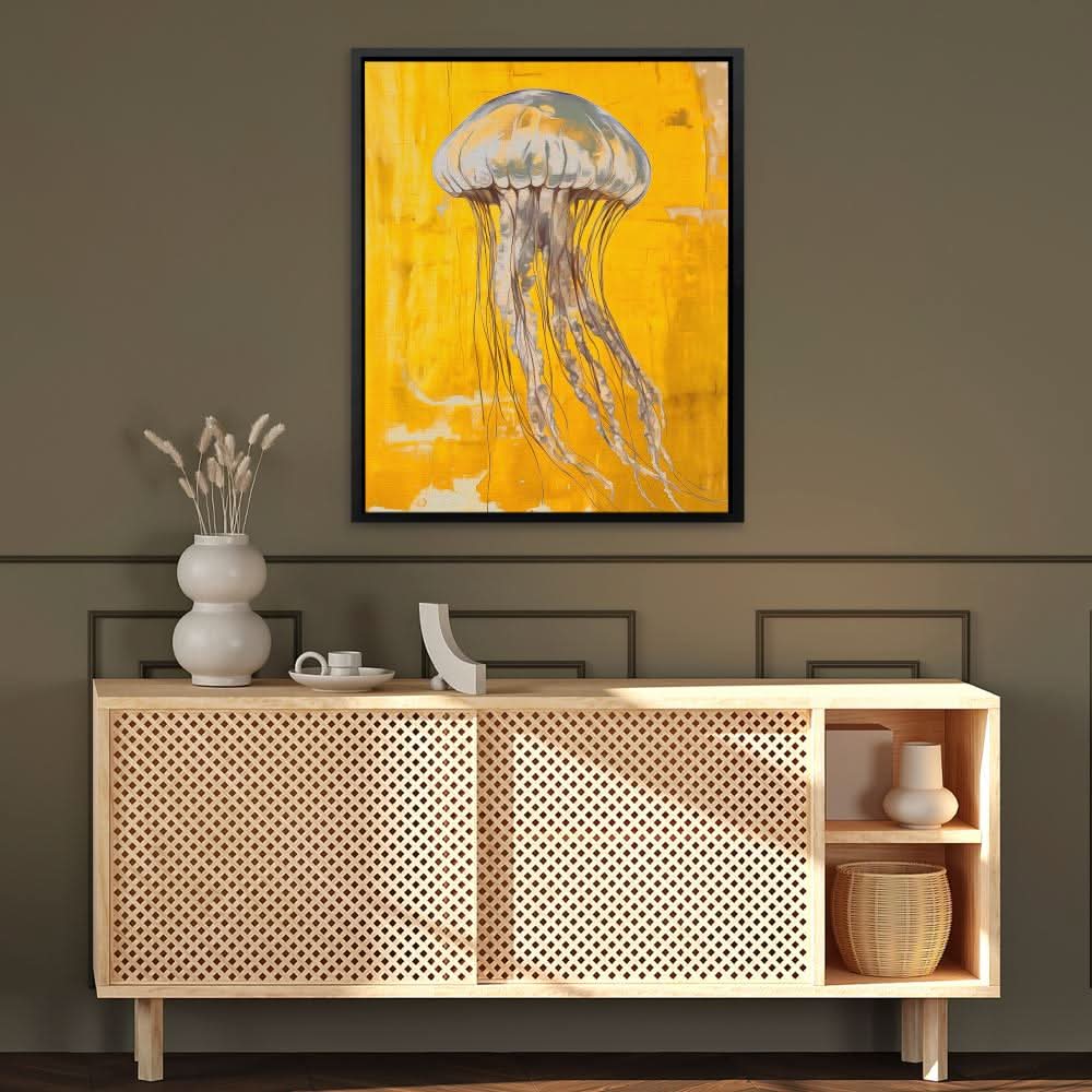 Floating Gold - Gold Canvas Wall Art