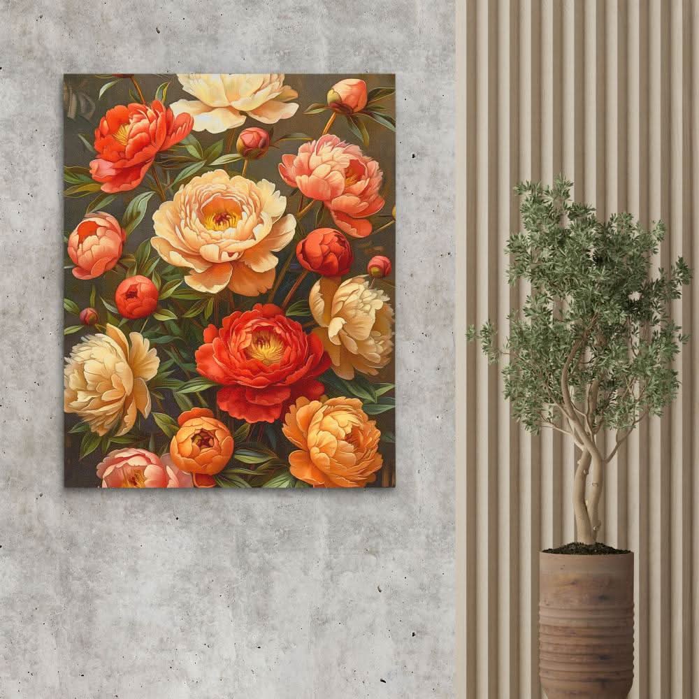Floral Arrangement - Wall Art in Black Frame