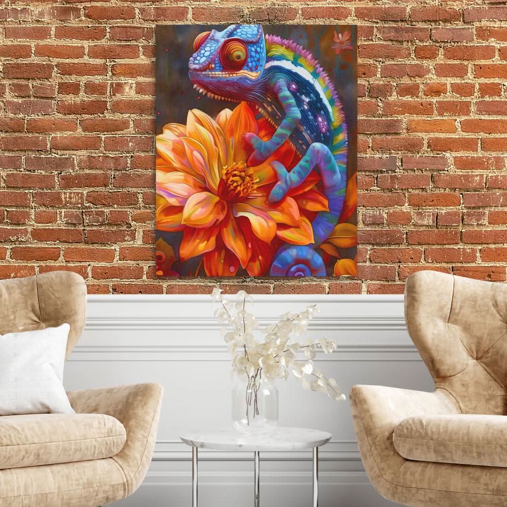 Floral Chameleon - Animals Art