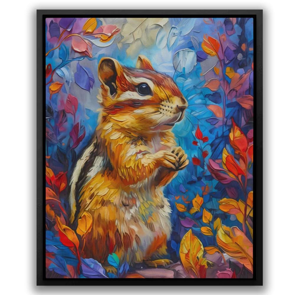 Floral Chipmunk - Animals Art