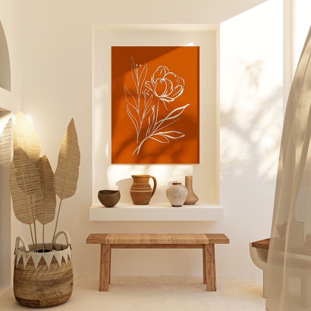 Floral Dance - Wall Art in Black Frame