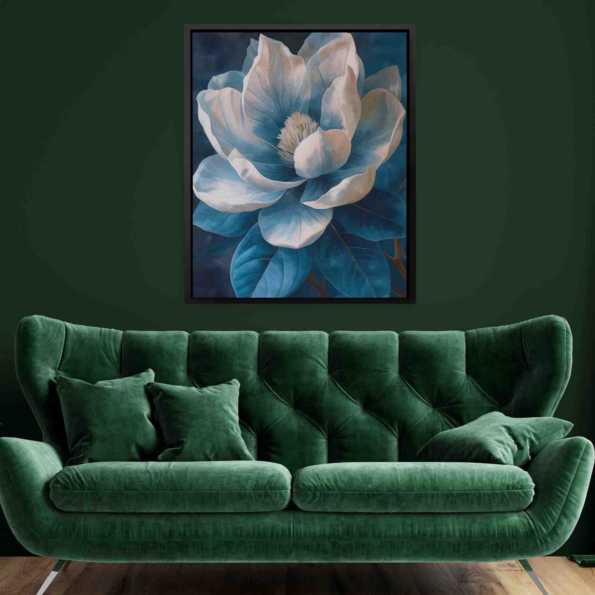 Floral Fantasies - Blue Canvas Wall Art
