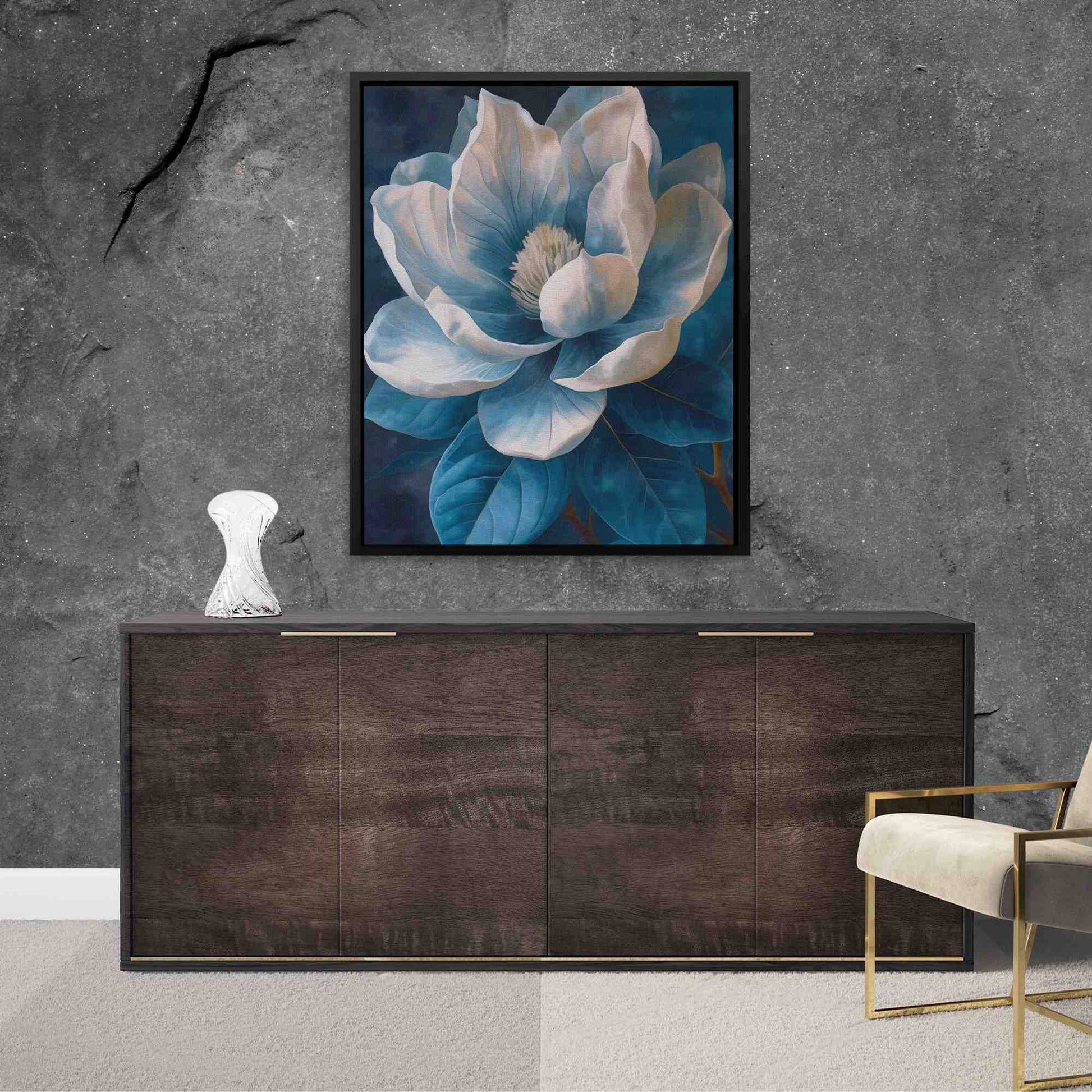 Floral Fantasies - Floral Wall Art in Black Frame
