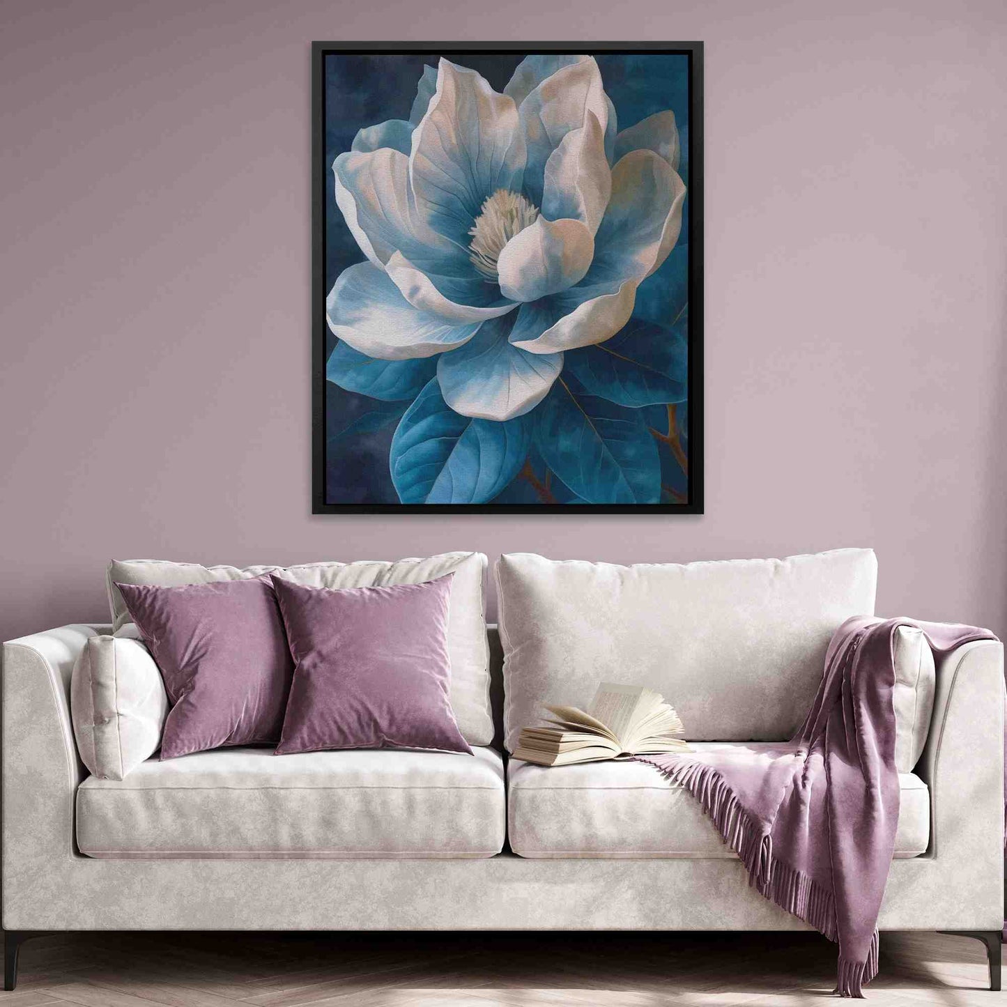 Floral Fantasies - Wall Art in Black Frame