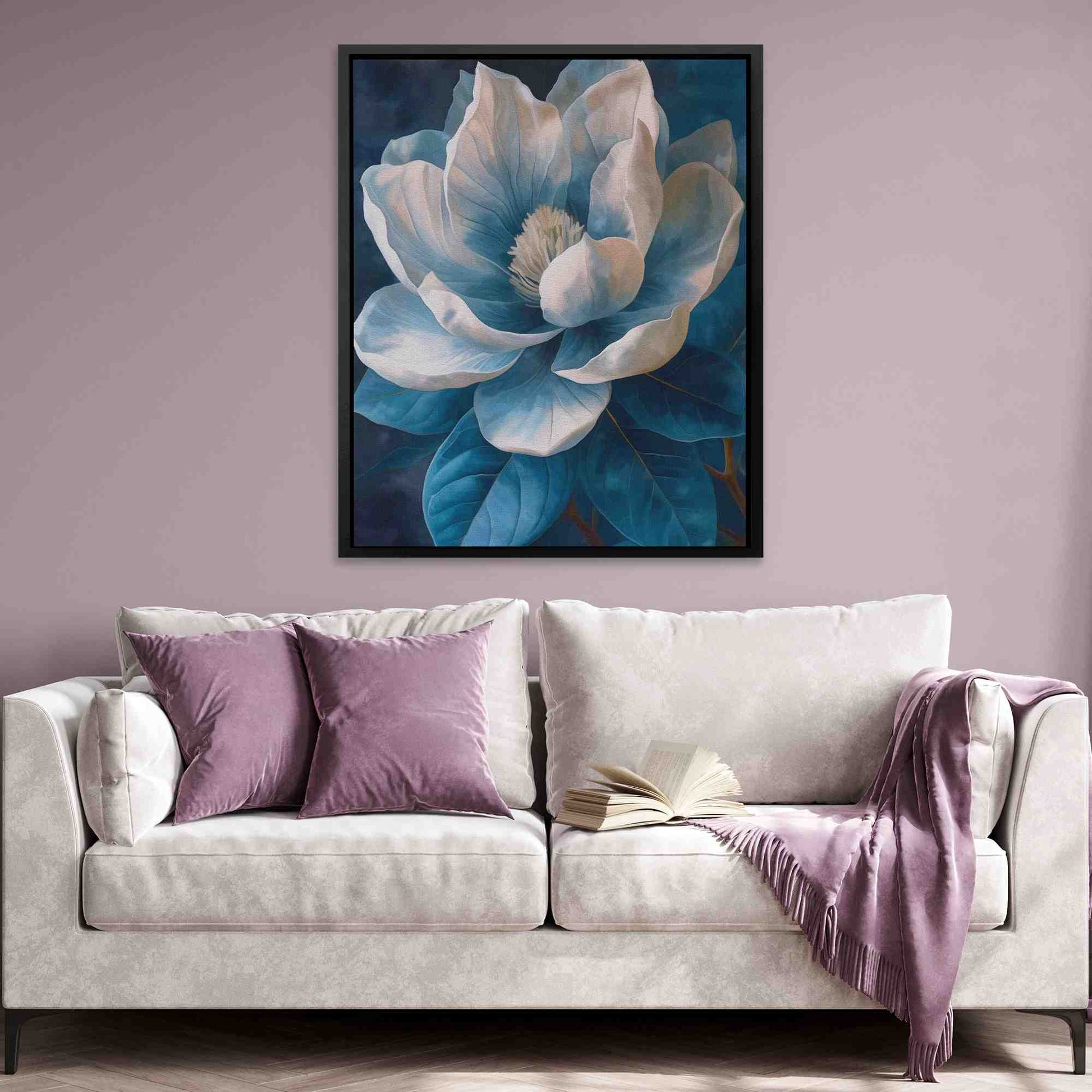 Floral Fantasies - Wall Art in Black Frame