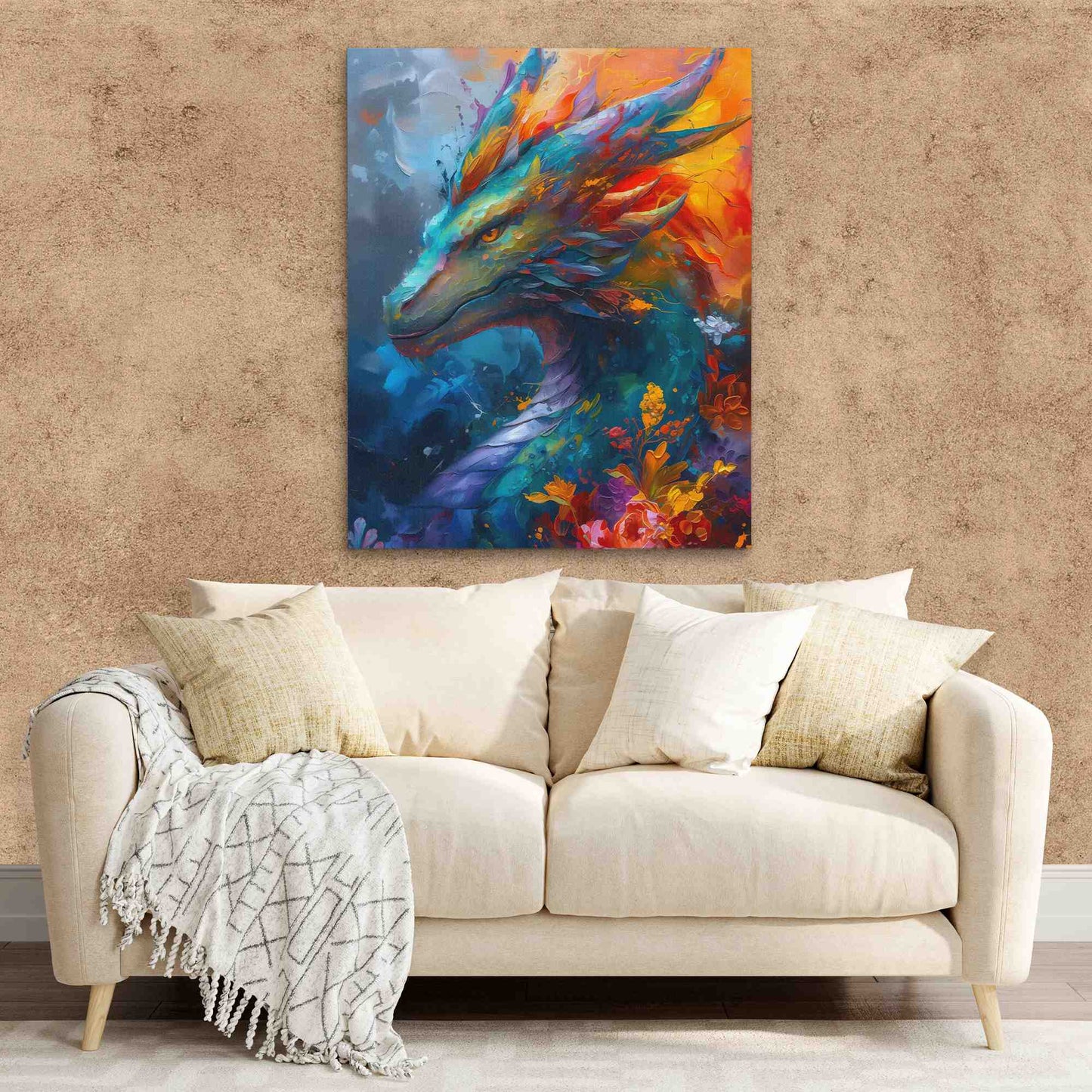 Floral Firepower - Blue Wall Art