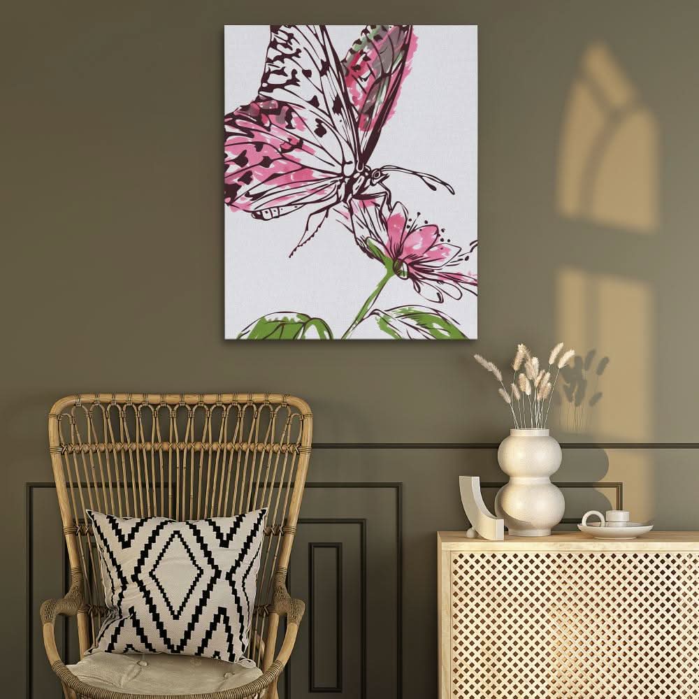 Floral Flutter - Pink Wall Art