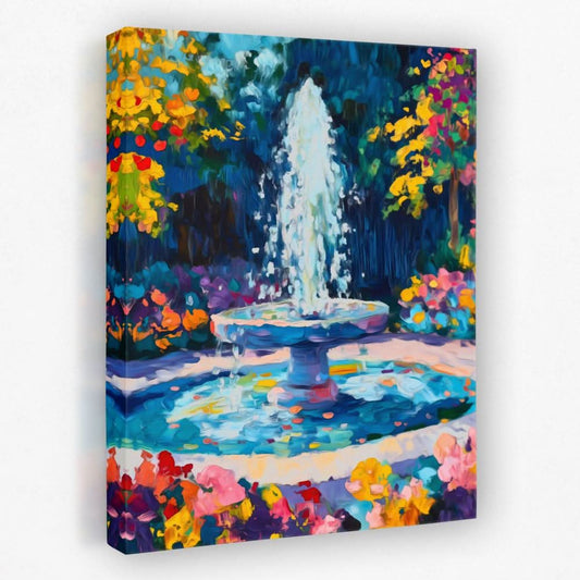 Floral Fountain - Floral Canvas Wall Art