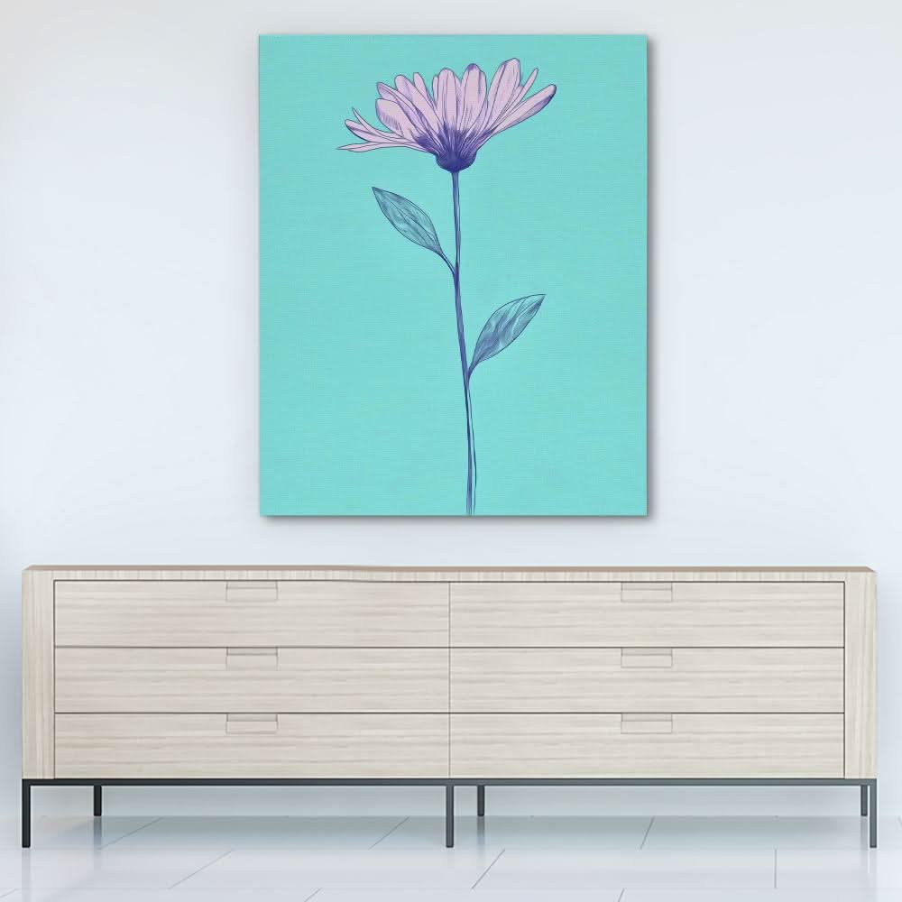 Floral Statement - Large Minimalist Canvas Print