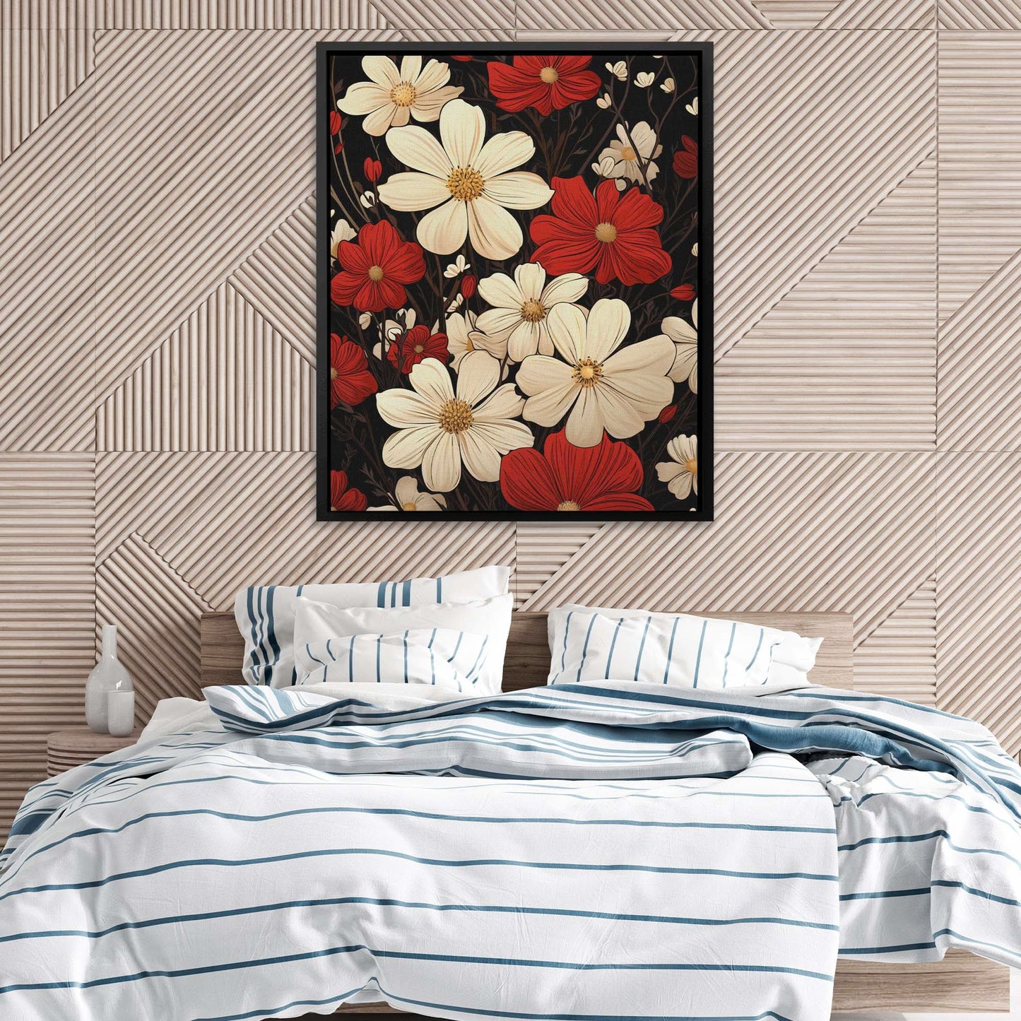 Floral Symphony - Red Flowers Canvas Print