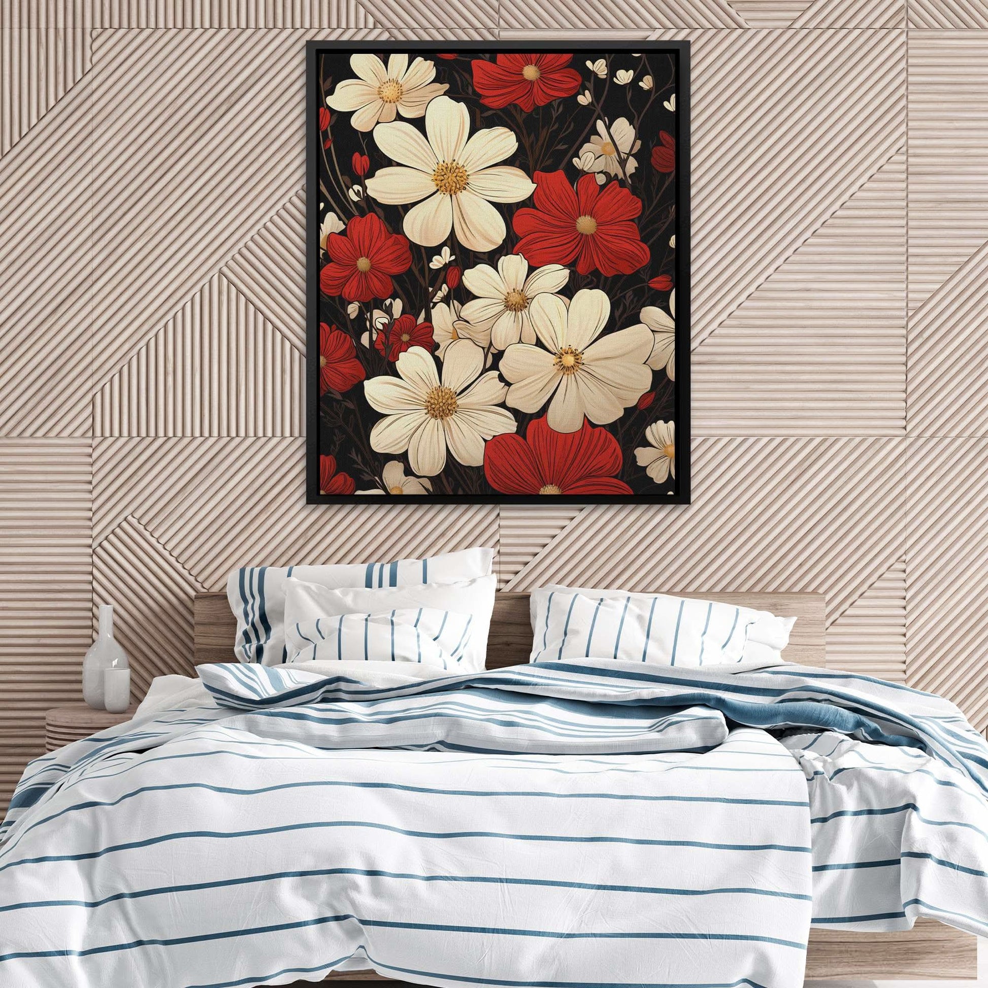 Floral Symphony - Red Flowers Canvas Print