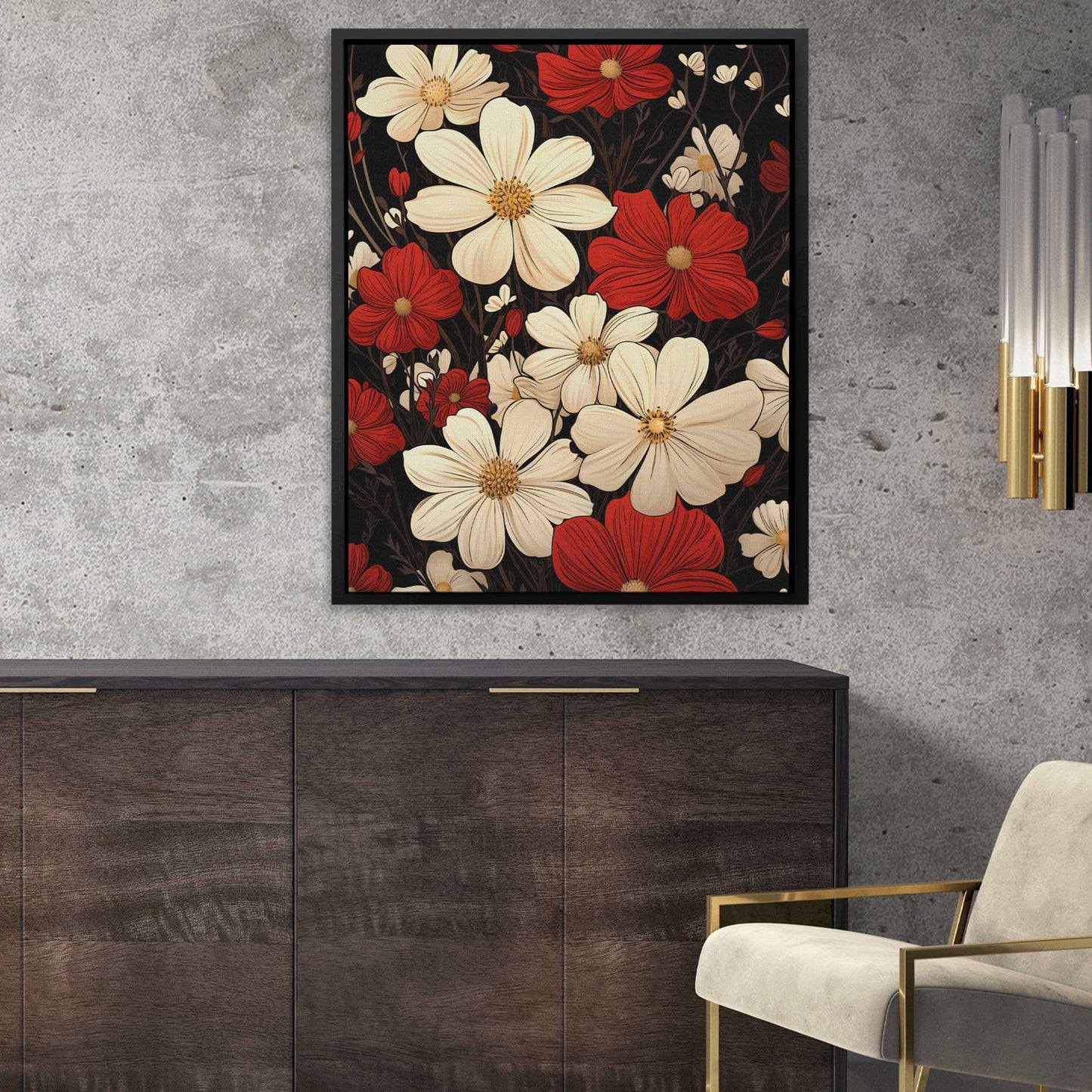 Floral Symphony - Large Canvas Print