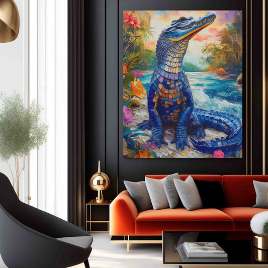 Florida Gator - Wall Art in Black Frame