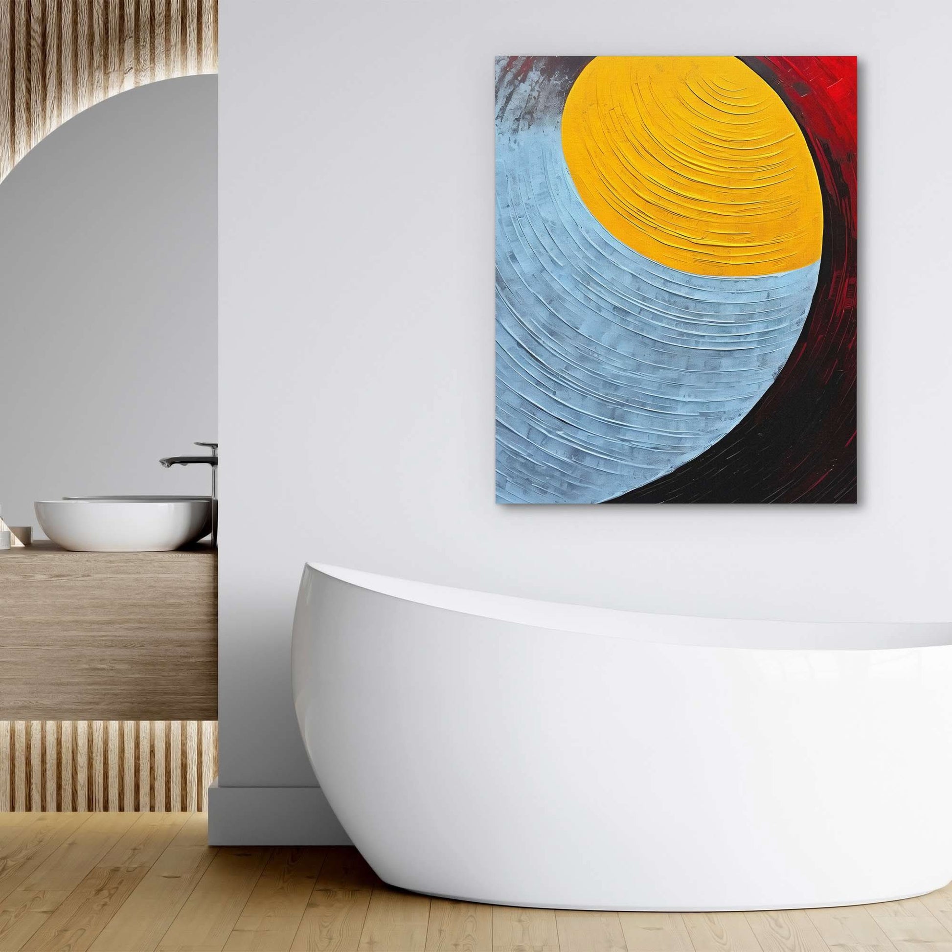 Flowing Color - Yellow Canvas Print