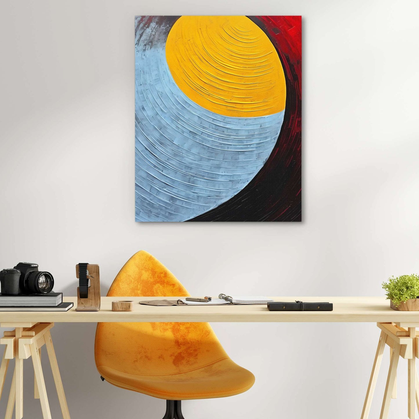 Flowing Color - Abstract Wall Art in Black Frame