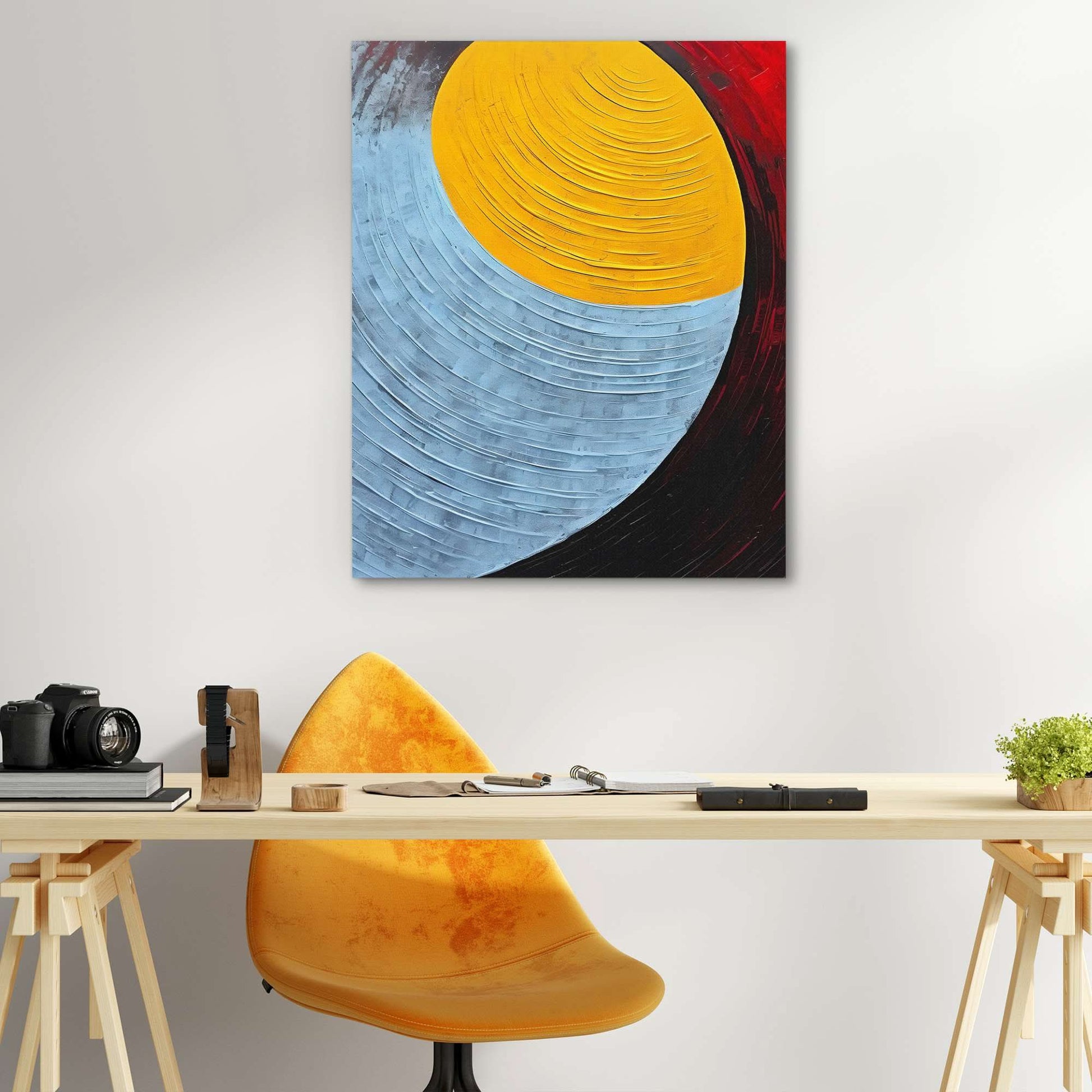Flowing Color - Abstract Wall Art in Black Frame