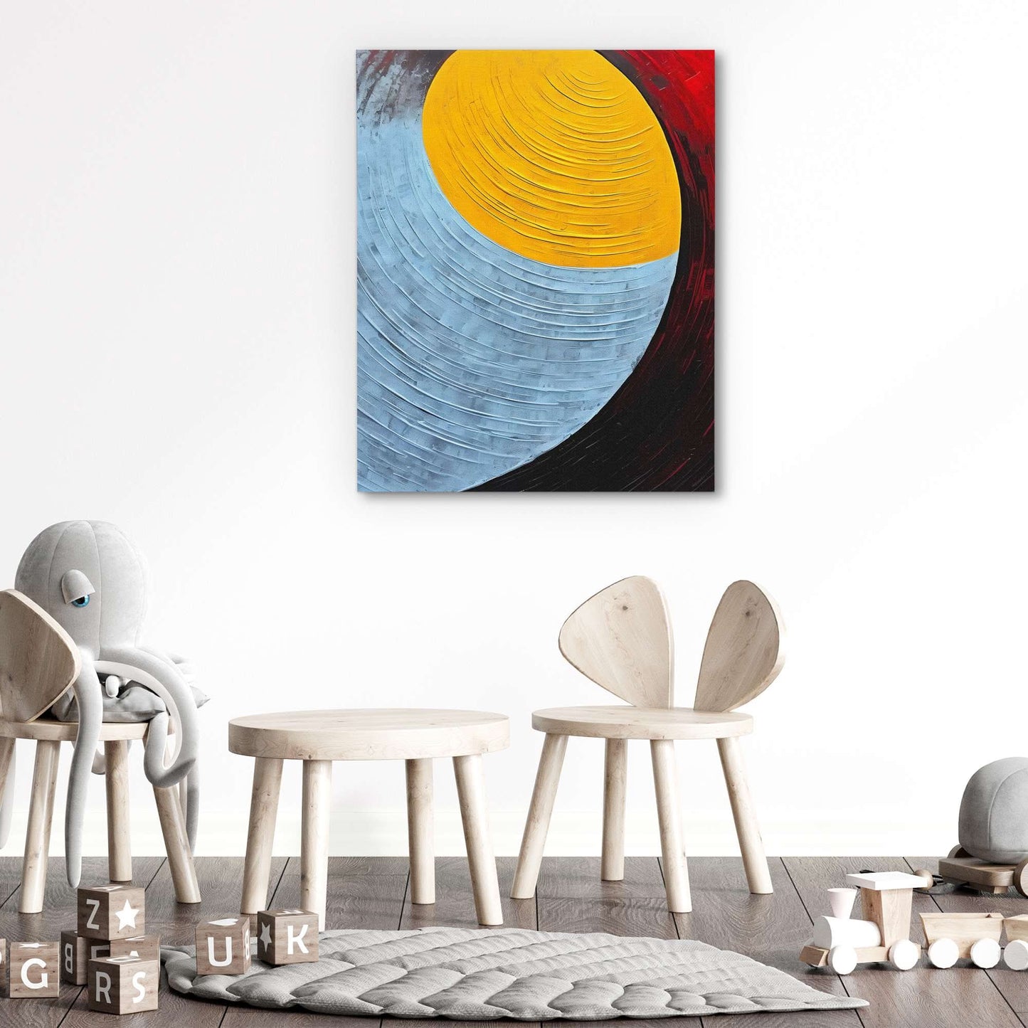 Flowing Color - Vertical Art for Living Room