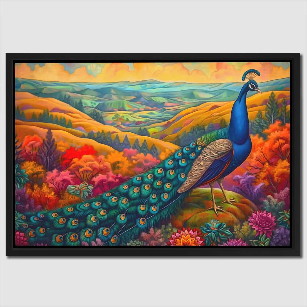 Flowing Feathered Tail - Large Canvas Print