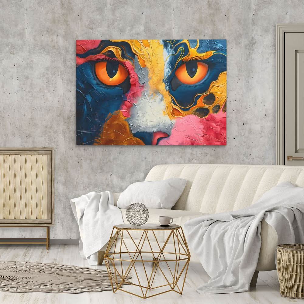 Flowing Feline - Colorful Wall Art