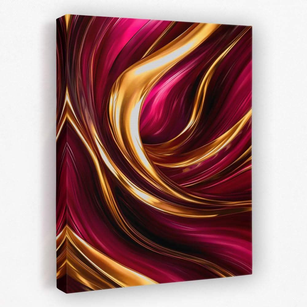 Flowing Gold and Pink - Glam Canvas Wall Art