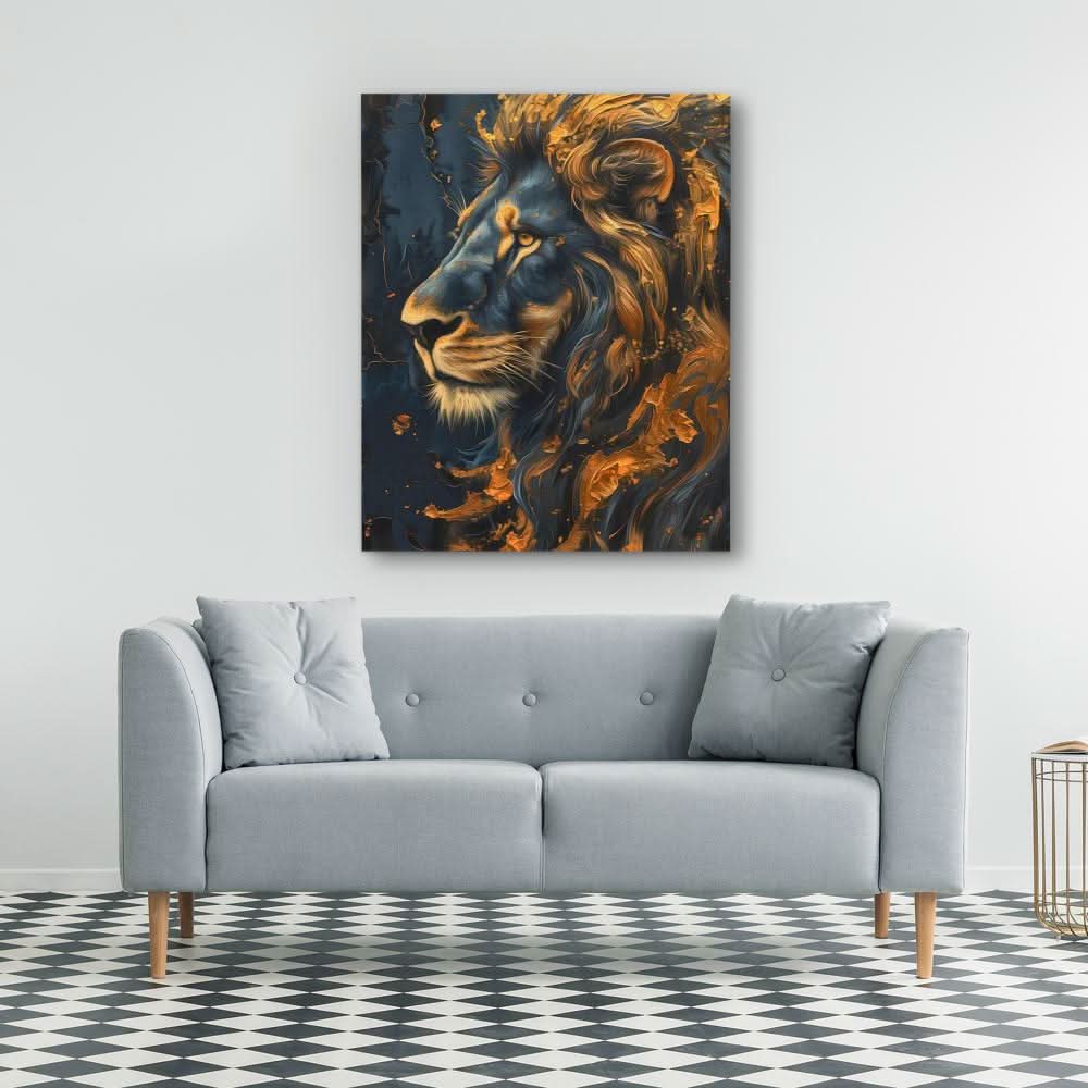 Flowing Gold Mane - Large Canvas Print
