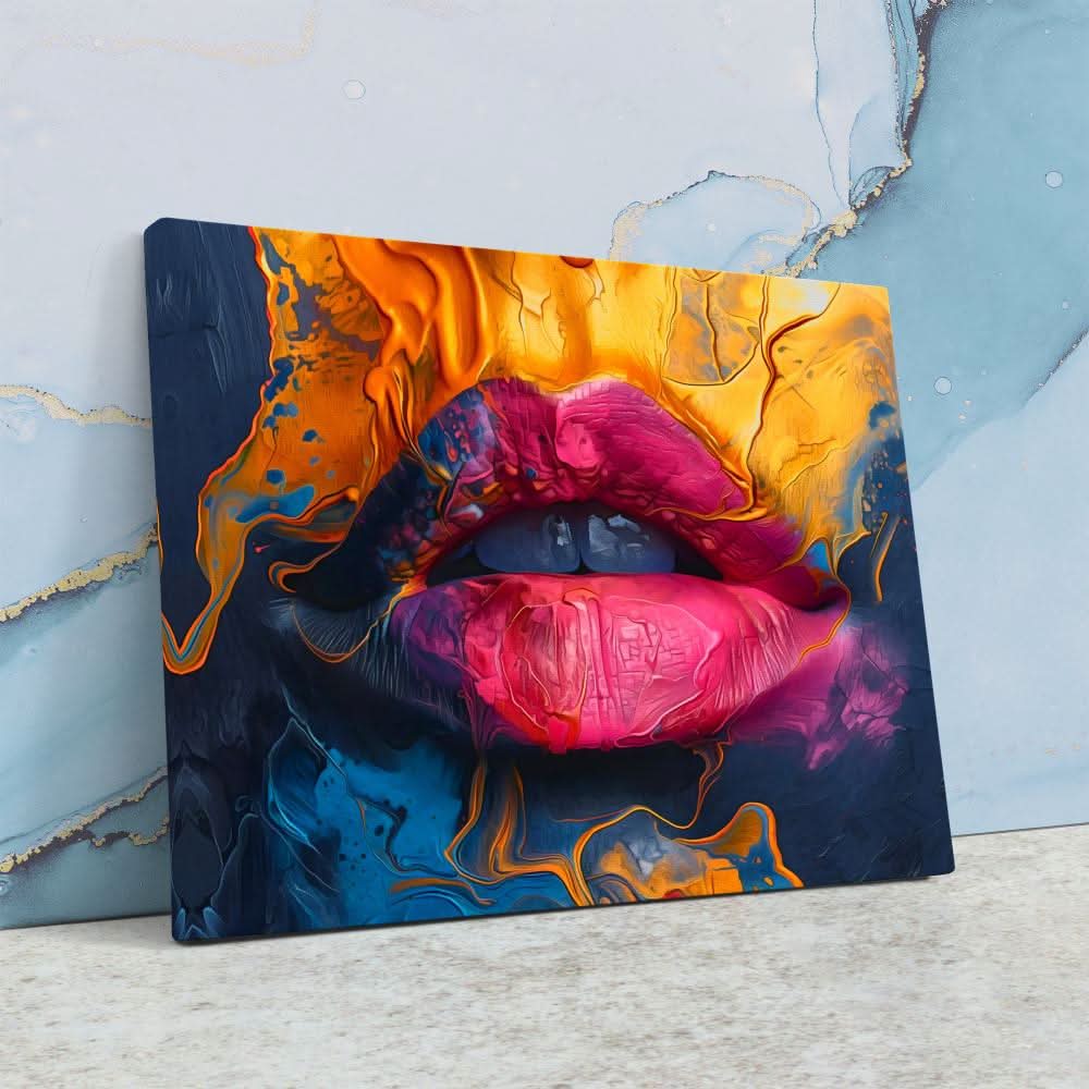 Flowing Lips - Feminine Art for Bathroom