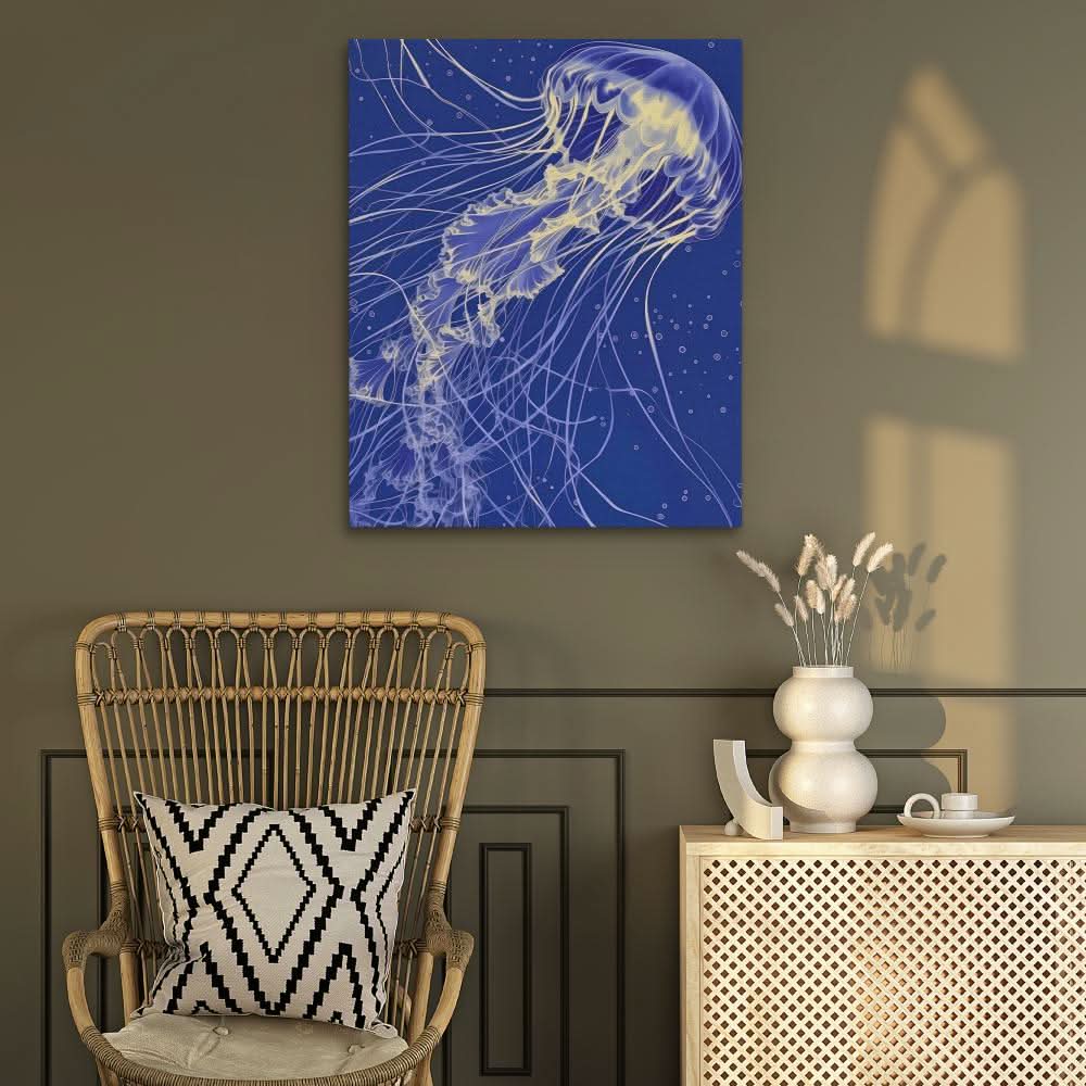 Flowing Ocean Beauty - Coastal Wall Art in Black Frame